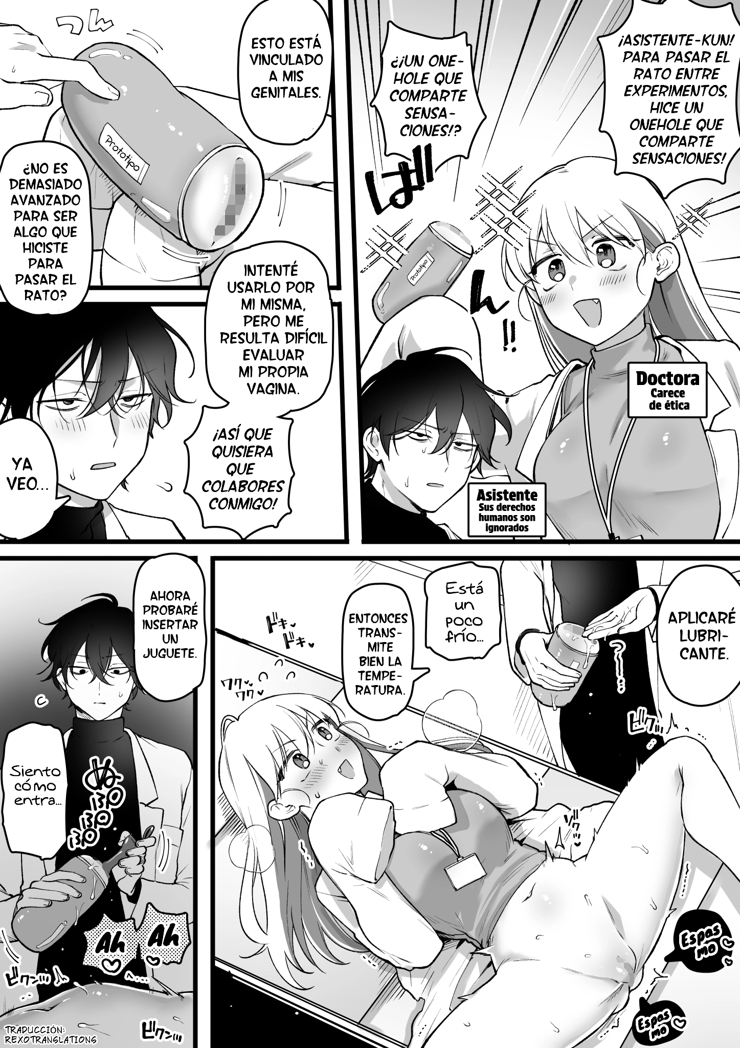 La doctora desarrolla un onehole que comparte sensaciones - Hakase Kankaku Kyouyuu Onaho Kaihatsu Suru