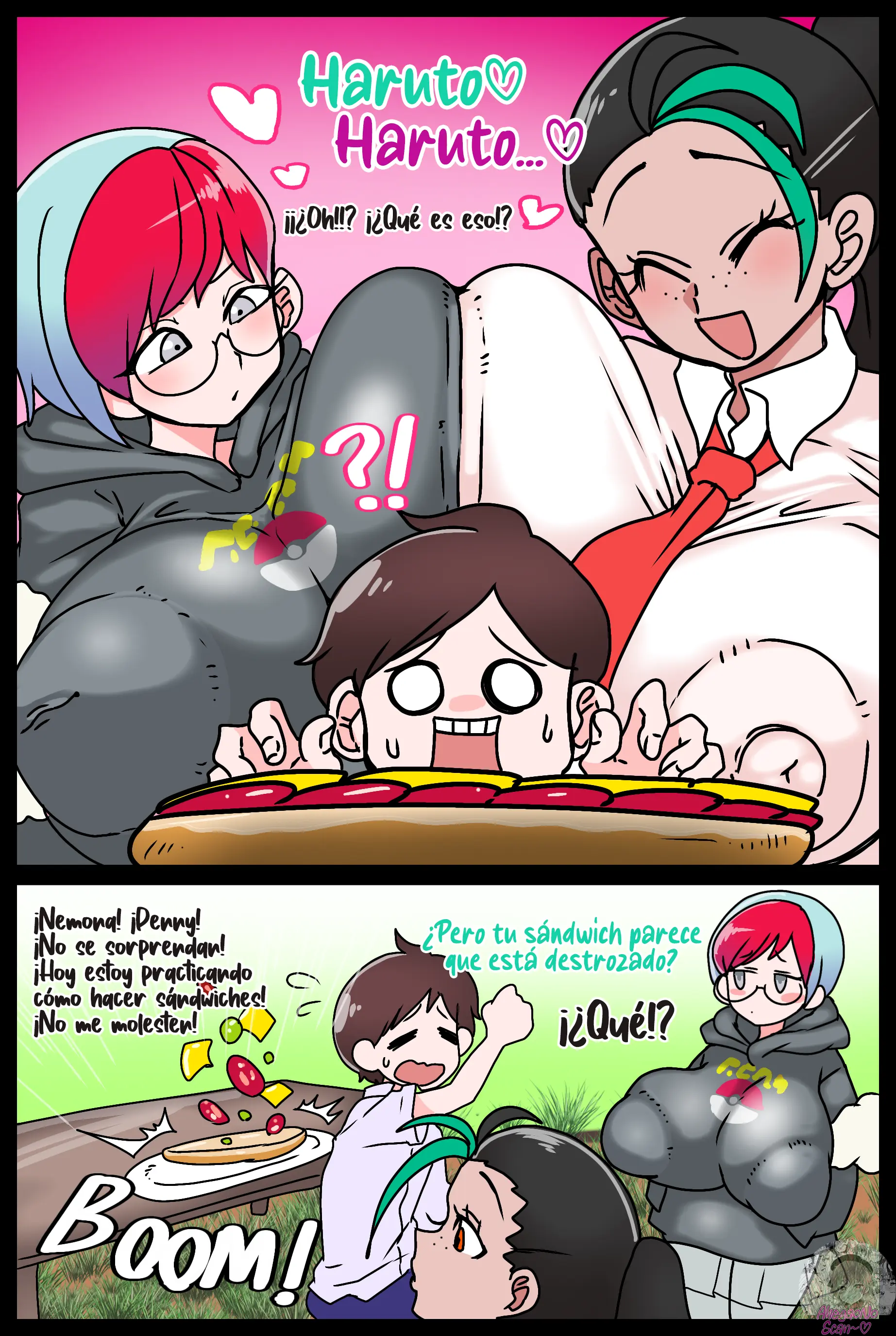 Penny y Nemona, sexo de sumisión total y adiestramiento con Haruto♡