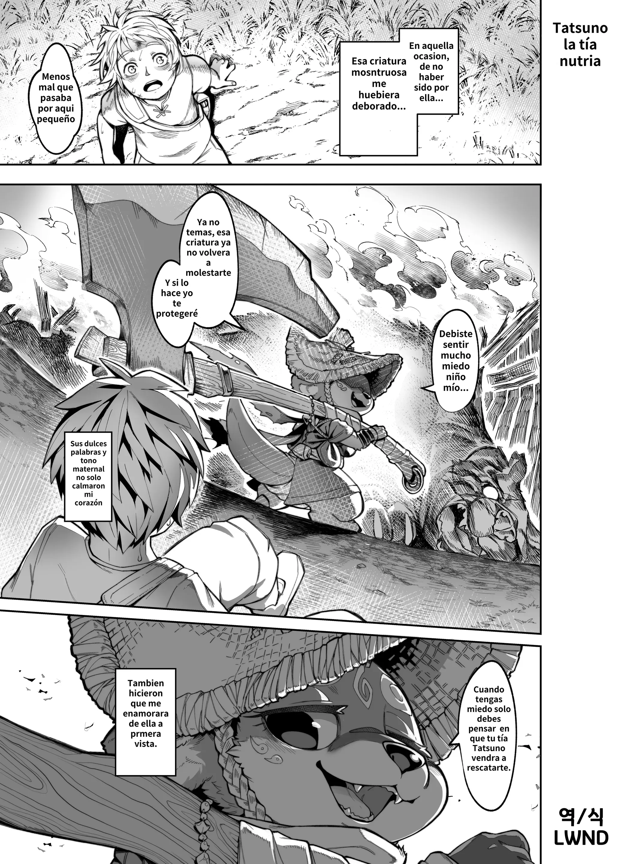 Tamanosuke: Aportaciones pasadas del manga sobre la nutria Tatsuno-obachan