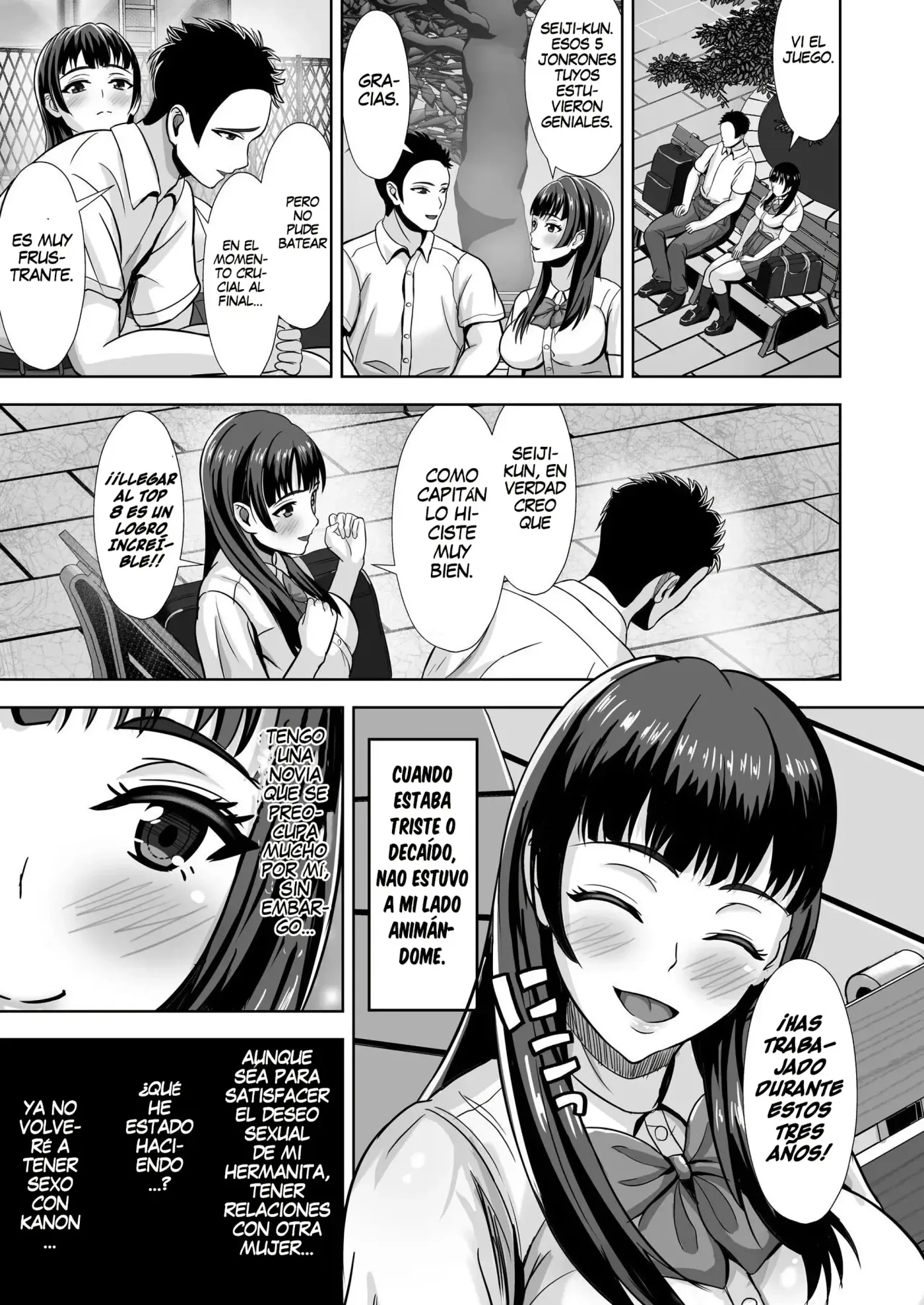 Kanojo ga Iru no ni... Yokkyuu Fuman na Rikubu Gimai no Yuuwaku ni Maketa Hanashi 2|La Historia de cómo Caí en la Tentación de mi Hermanastra Insatisfecha del Club de Atletismo... A Pesar de Tener Novia 2 capítulo 1 página 35