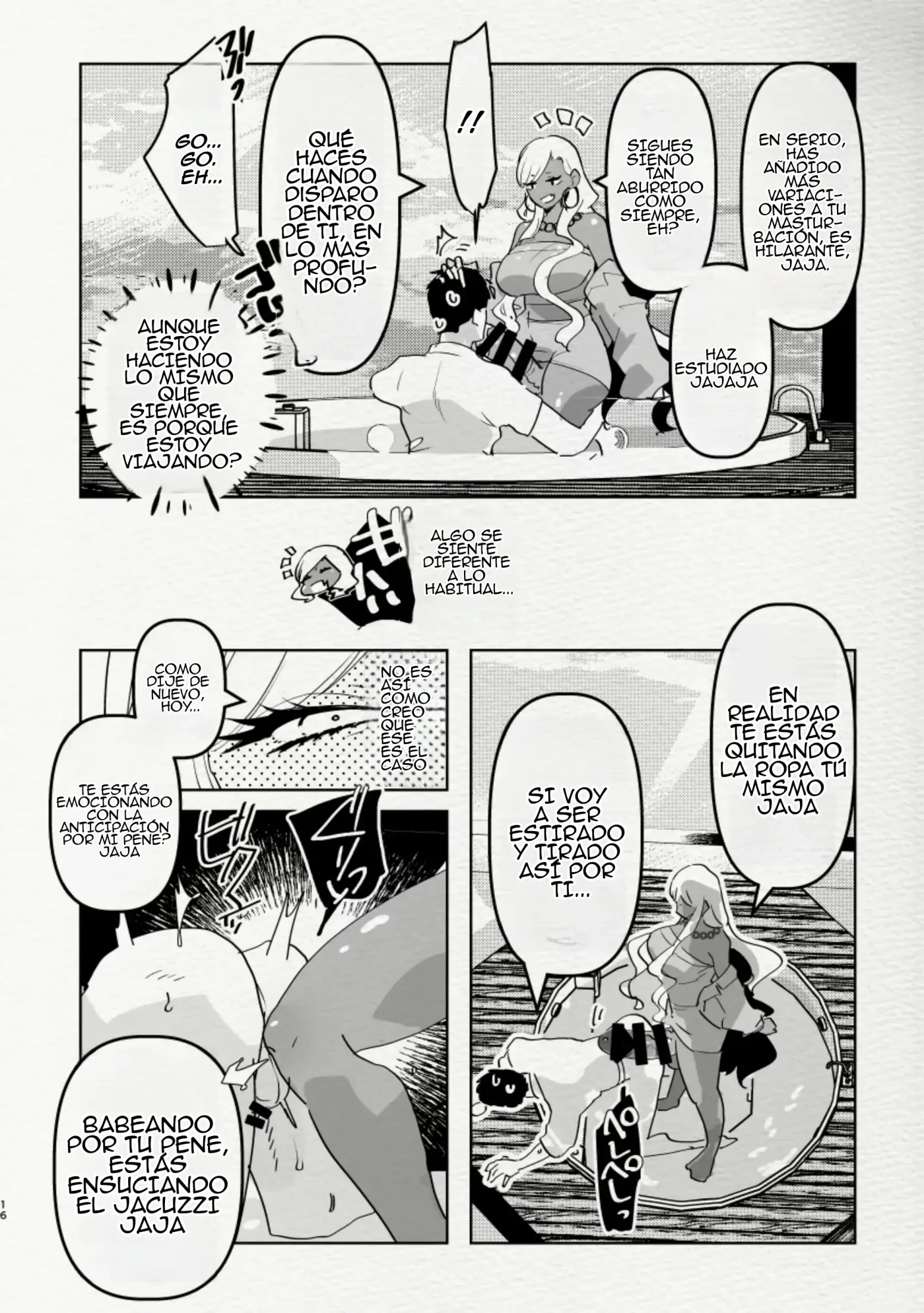 Minami no Shima de Futanari Kuro Gyaru Kanojo ni Hotel de Hametaosareru Nante......｜Imagina que tú novia futanari de piel oscura te deja inconsciente en una habitación de hotel en una isla del sur capítulo 1 página 17