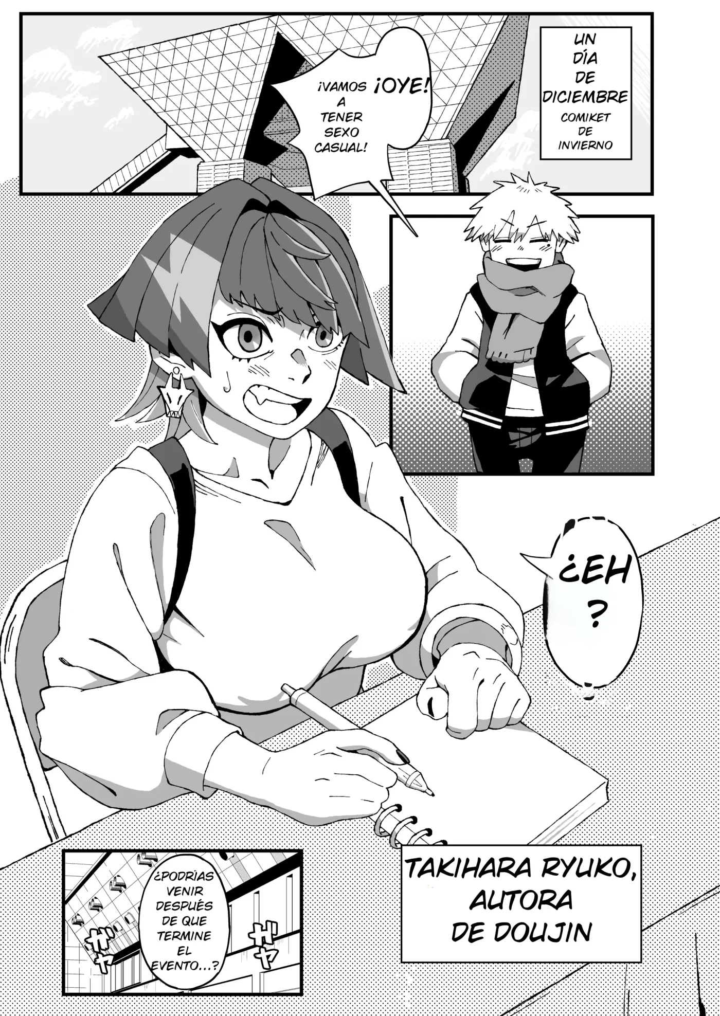 Off-Pako Shippai!? Futanari Mangakka no Kanojo ni Natta Ore - Offline sex failed!? A boy who became the girlfriend of a futanari manga artist capítulo 1 página 4