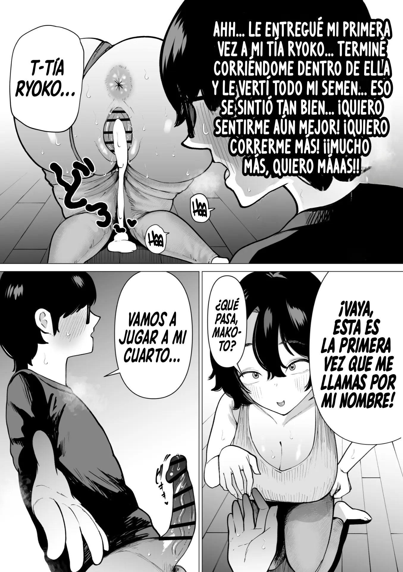 Hikikomori de Ero Manga Kaiteru Doutei Oikko to Oba-san ga Icha Love SEX suru Hanashi|La Historia De Un Sobrino Virgen Y Hikikomori Que Dibuja Mangas Eróticos Teniendo Sexo Cariñoso Y Apasionado Con Su Tía capítulo 1 página 24