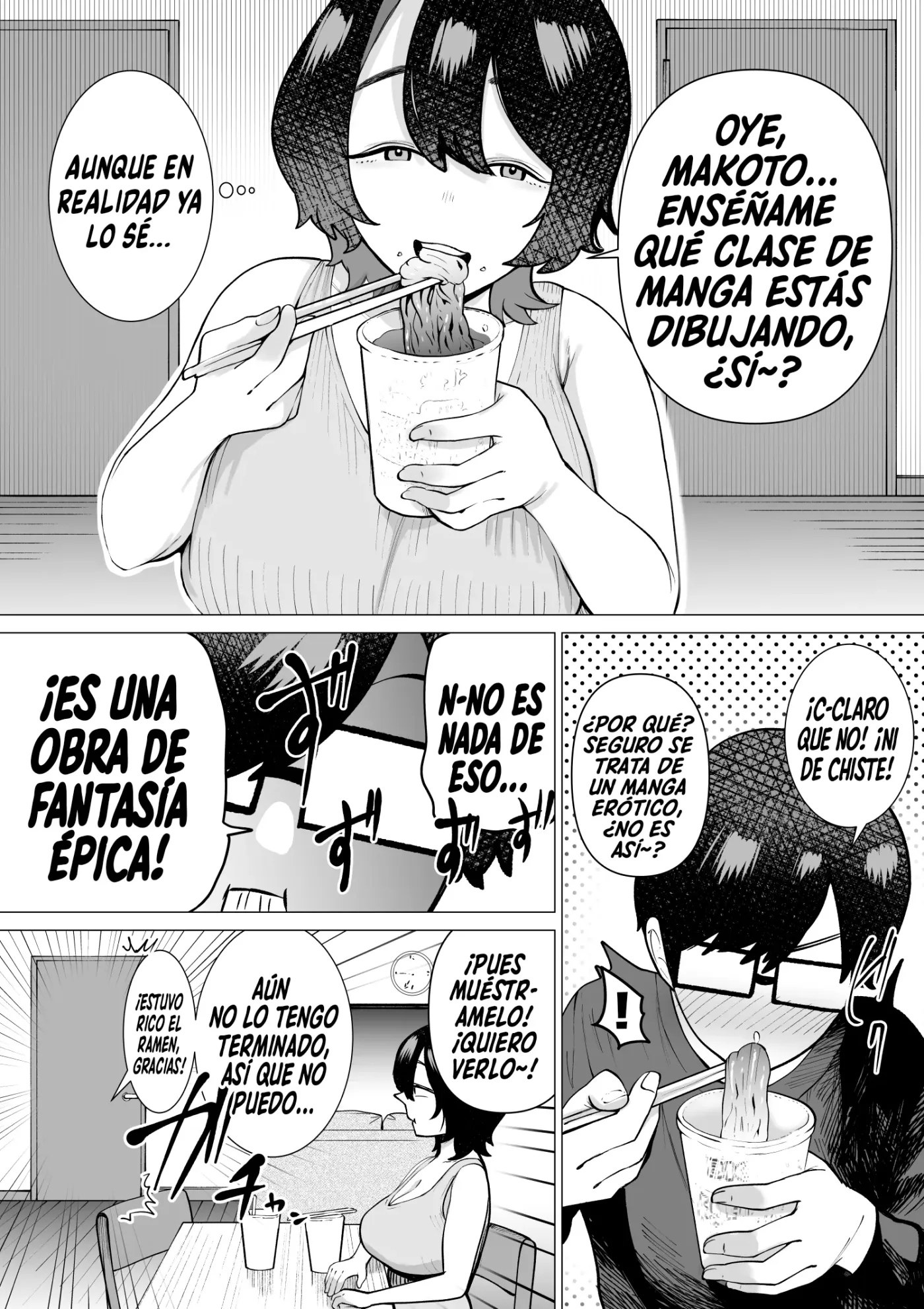 Hikikomori de Ero Manga Kaiteru Doutei Oikko to Oba-san ga Icha Love SEX suru Hanashi|La Historia De Un Sobrino Virgen Y Hikikomori Que Dibuja Mangas Eróticos Teniendo Sexo Cariñoso Y Apasionado Con Su Tía capítulo 1 página 50