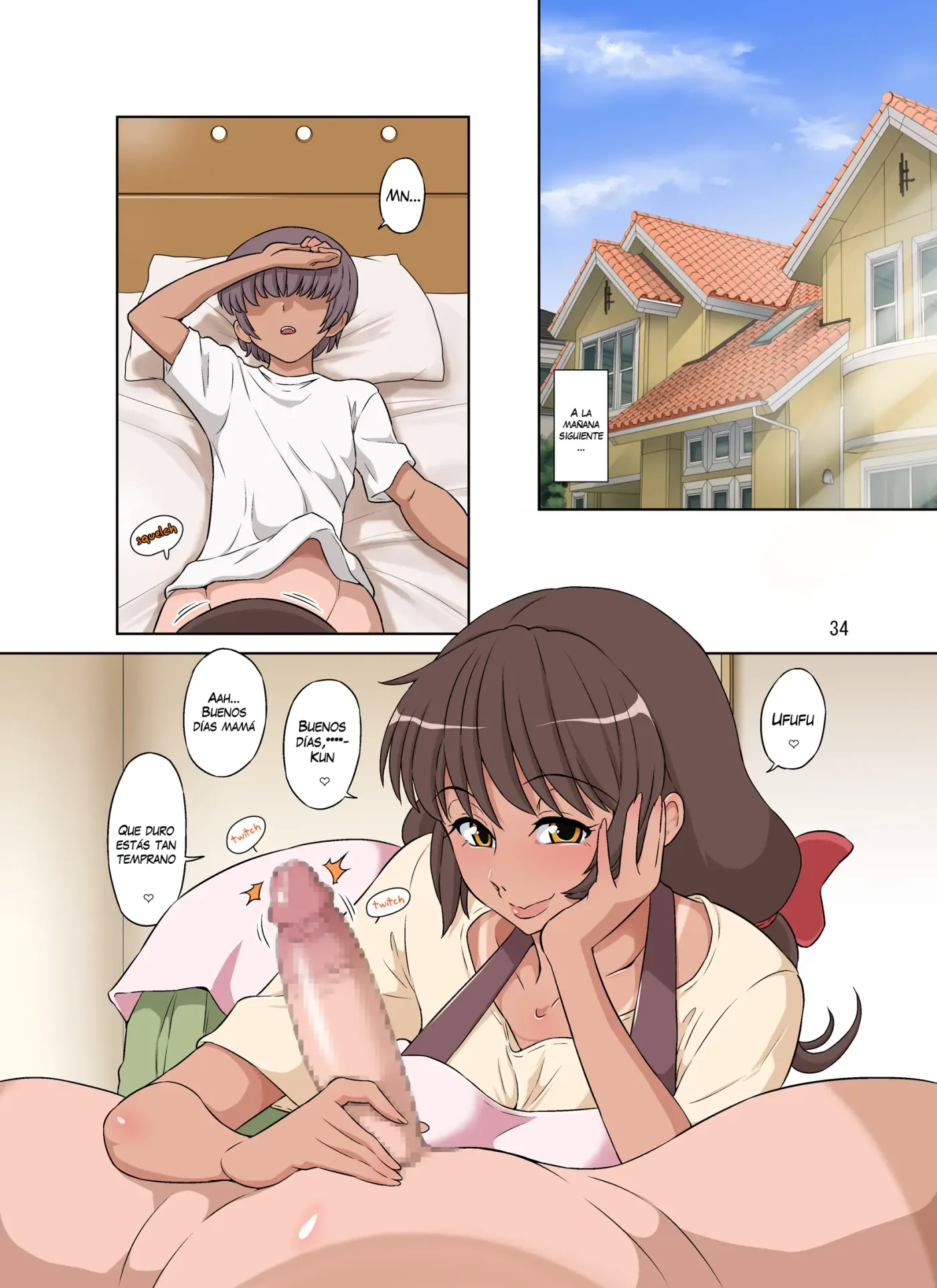 Sewayaki Mama, Musuko ni Hamerareru. capítulo 1 página 34