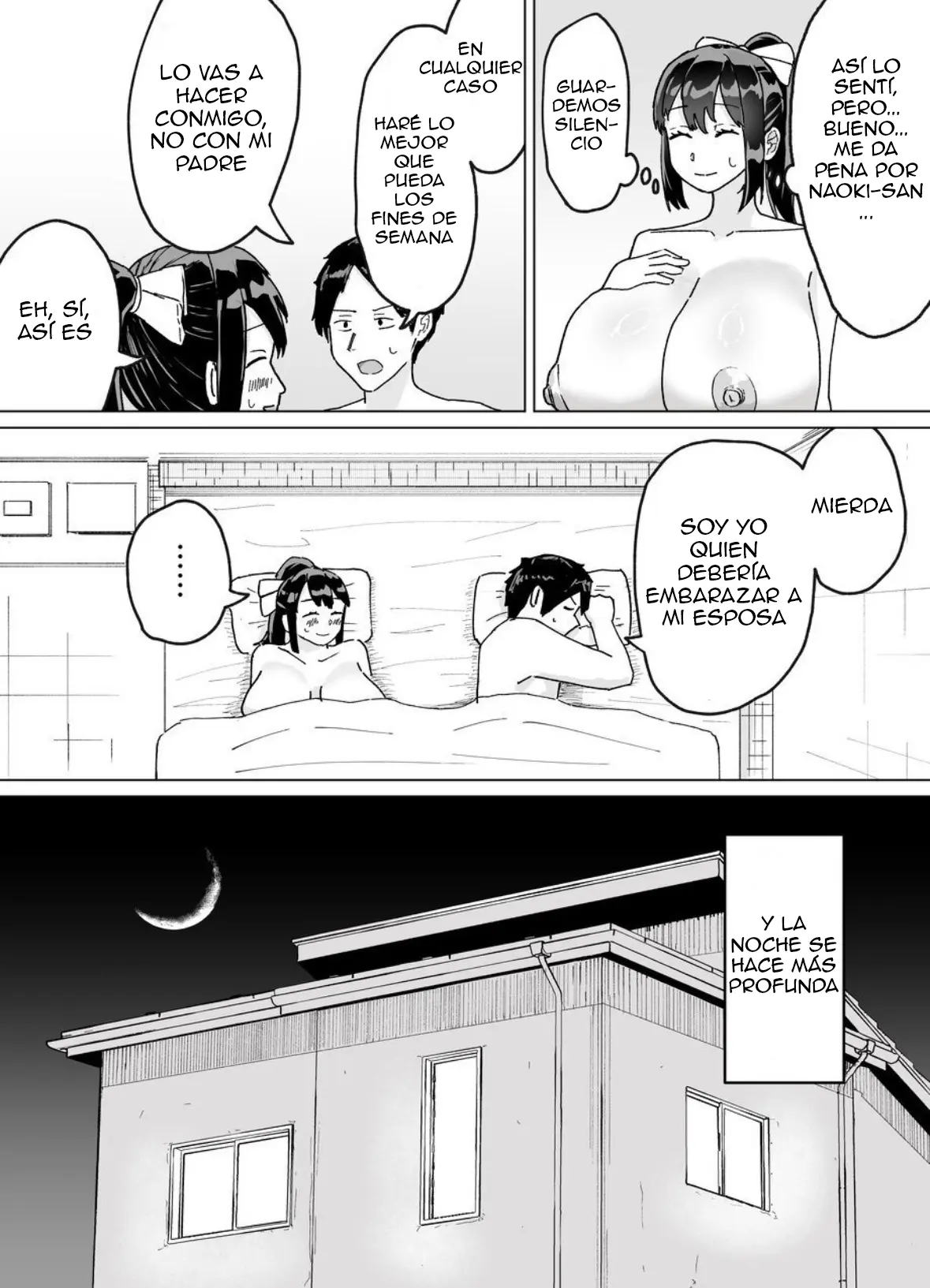 [Baraka Umadou) (Baraka Uma)Kaede-san, una mujer casada, y su suegro tienen una tradición familiar de tener hijos capítulo 1 página 14