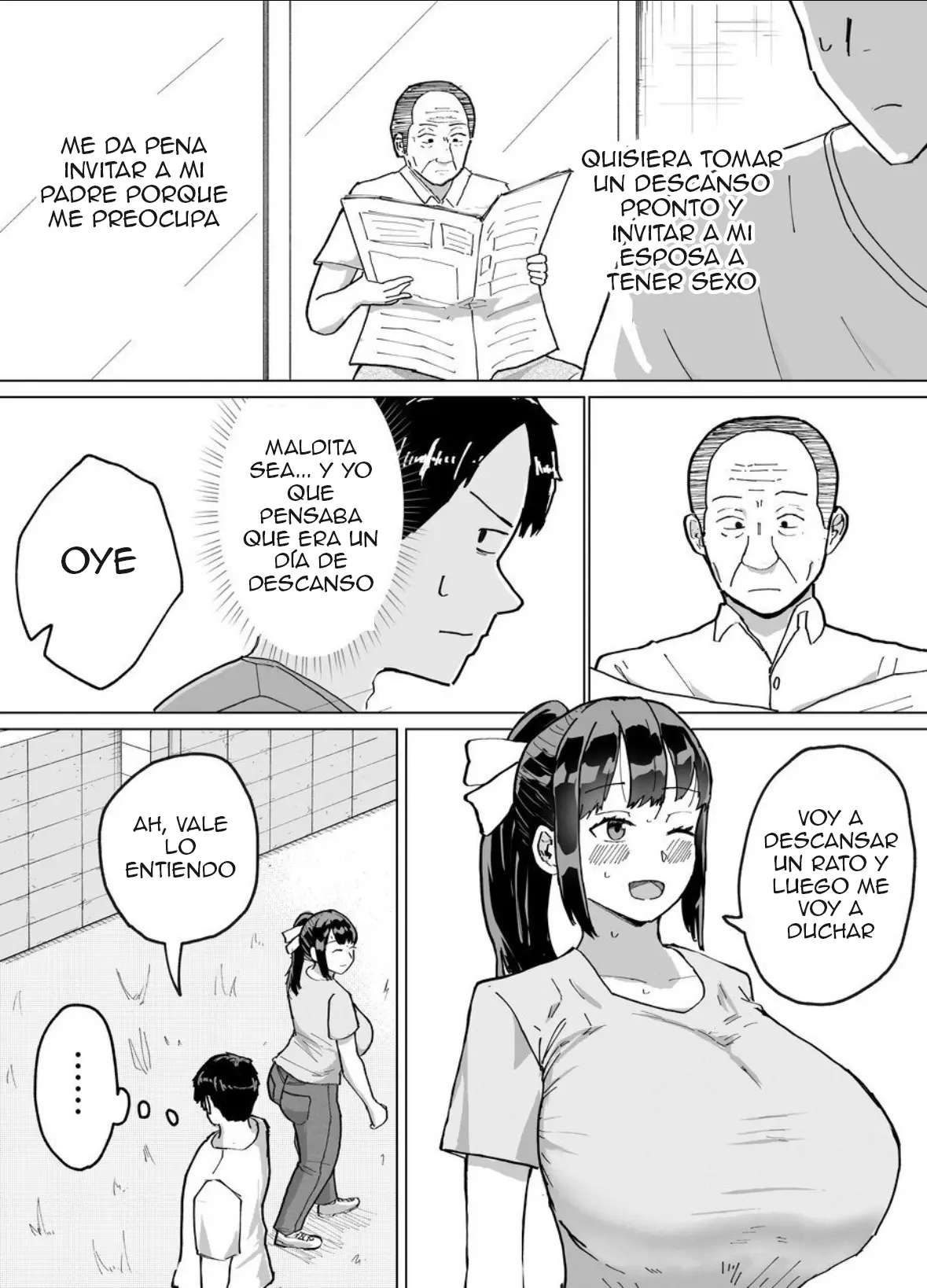 [Baraka Umadou) (Baraka Uma)Kaede-san, una mujer casada, y su suegro tienen una tradición familiar de tener hijos capítulo 1 página 17