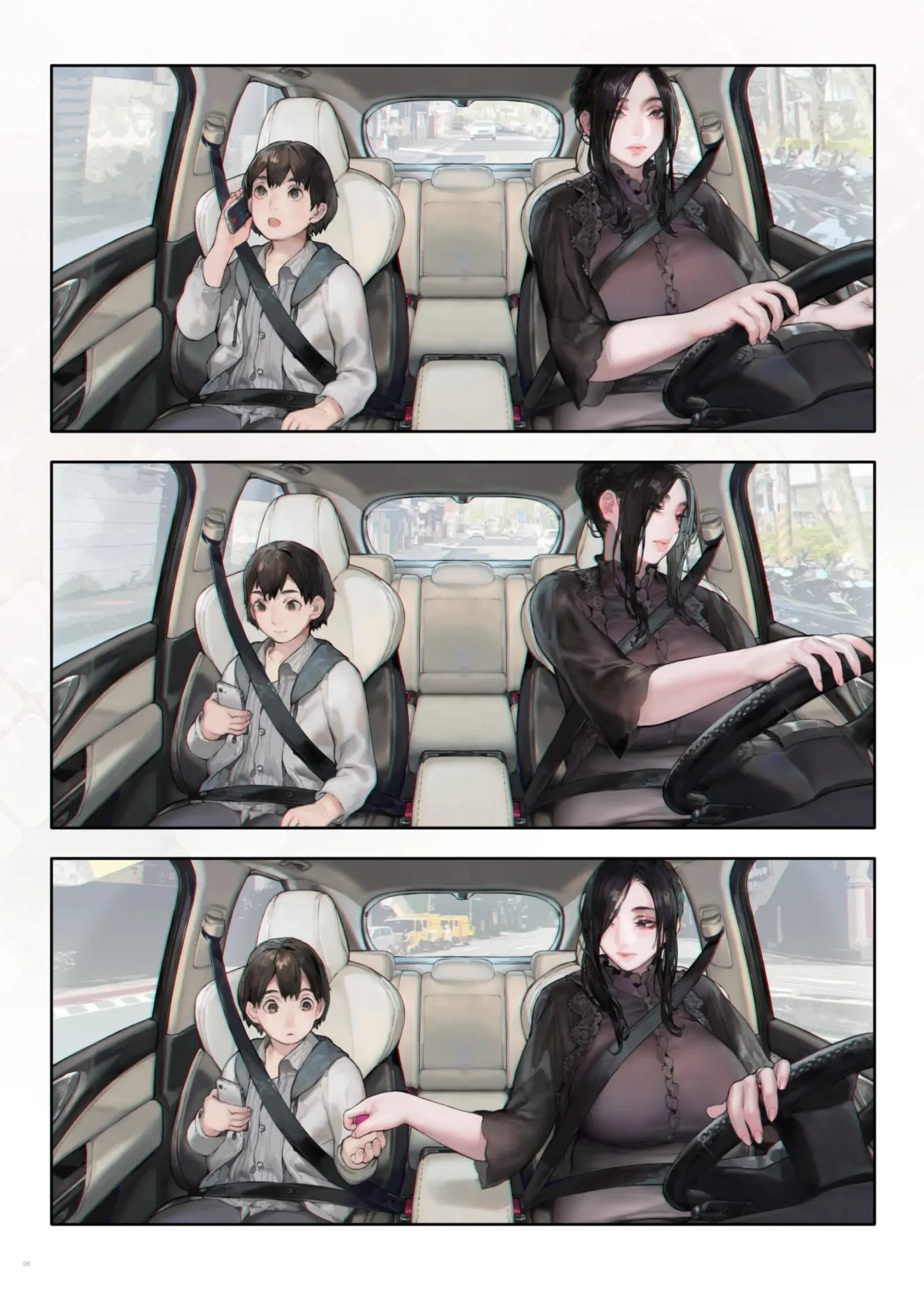 Gokinjo no Oku-san, Drive ni Itte mo KinTra o Saboranai. | La esposa de mi vecino nunca se salta sus entrenamientos, ni siquiera cuando a conducir. capítulo 1 página 5