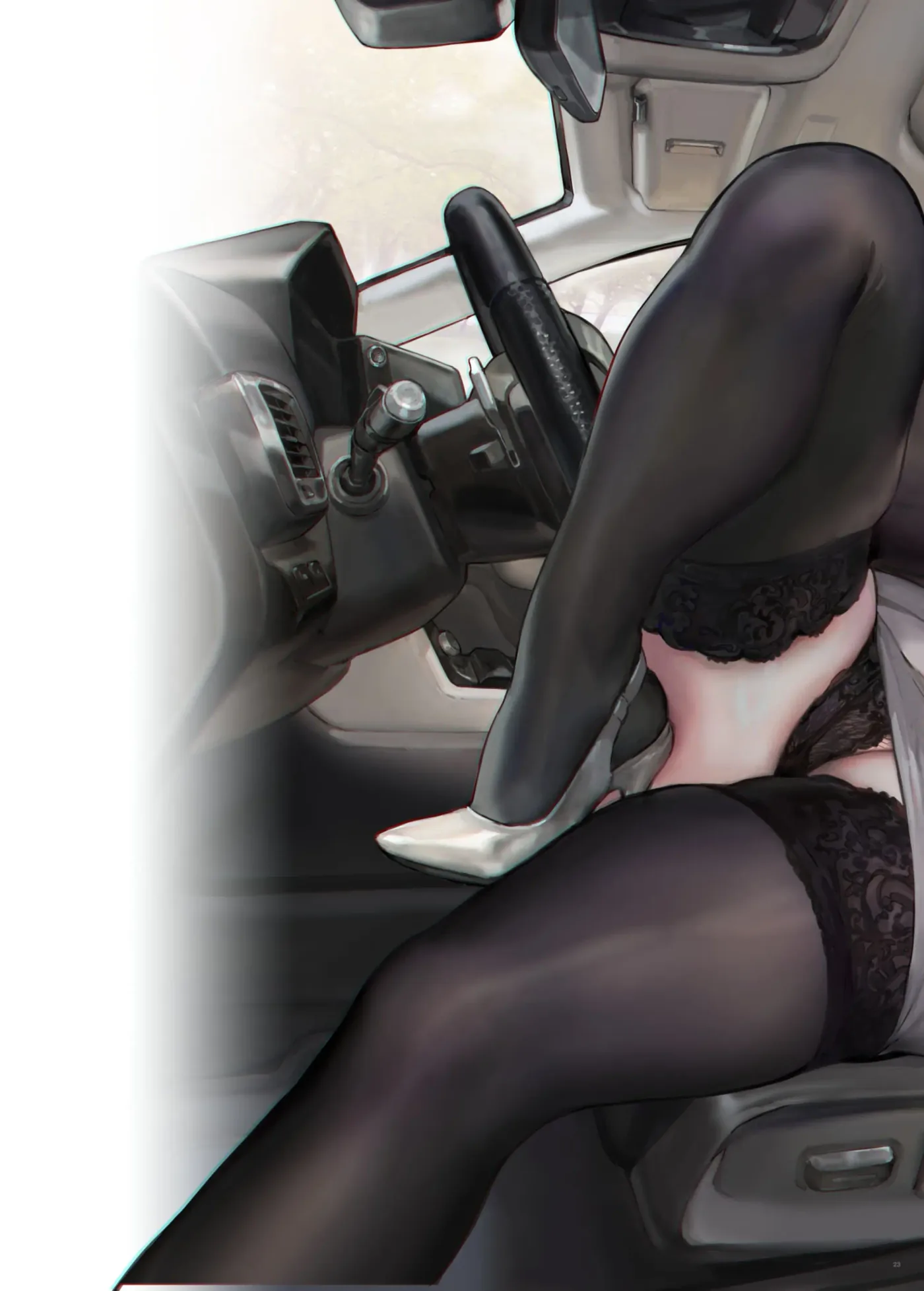 Gokinjo no Oku-san, Drive ni Itte mo KinTra o Saboranai. | La esposa de mi vecino nunca se salta sus entrenamientos, ni siquiera cuando a conducir. capítulo 1 página 21
