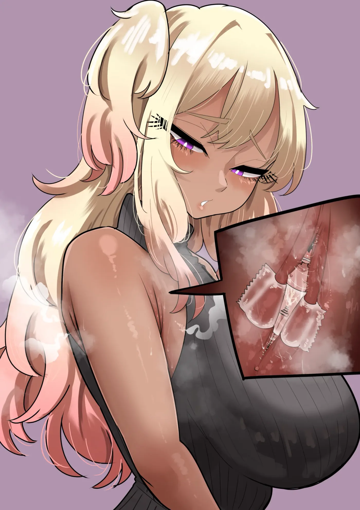 Persona diminuta encerrada en el sauna de la axila sudorosa de una chica gyaru capítulo 1 página 8