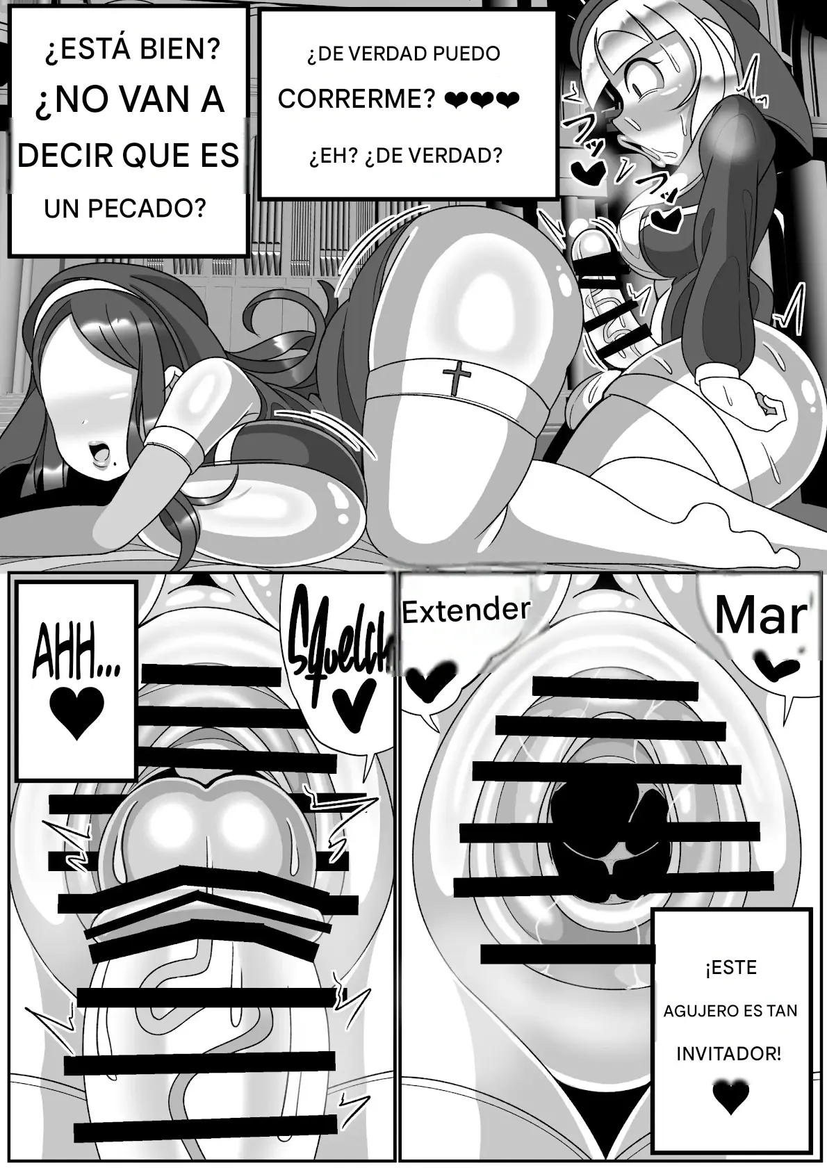 Futanari Seijo Shasei Kinshirei Español capítulo 1 página 55