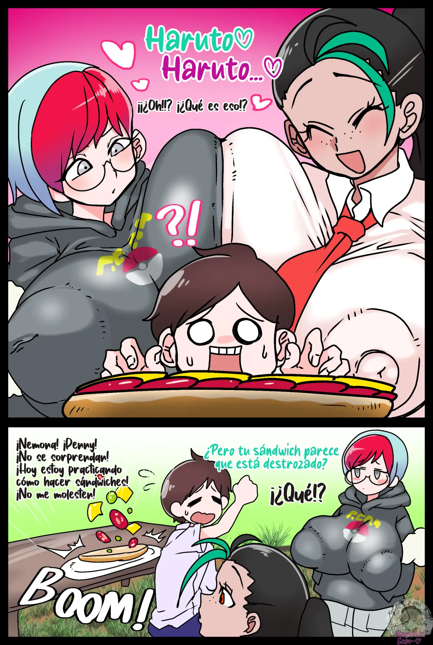 Penny y Nemona, sexo de sumisión total y adiestramiento con Haruto♡ capítulo 1 página 1