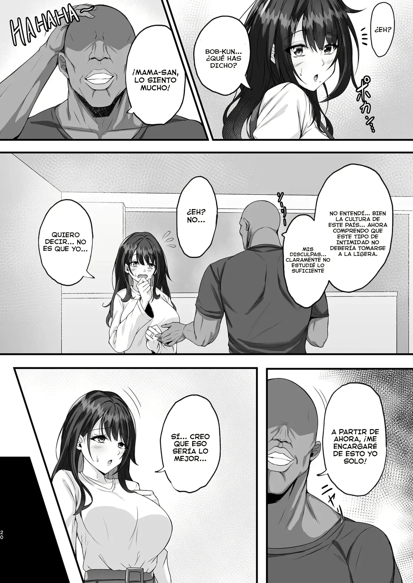 Homestay Saki no Mama-san ga Boku no Dekamara de Ikimakutta Hanashi｜La Historia de cómo la Mujer que me Acogió en su Casa se Corra Una y Otra Vez con Mi Enorme Polla capítulo 1 página 20
