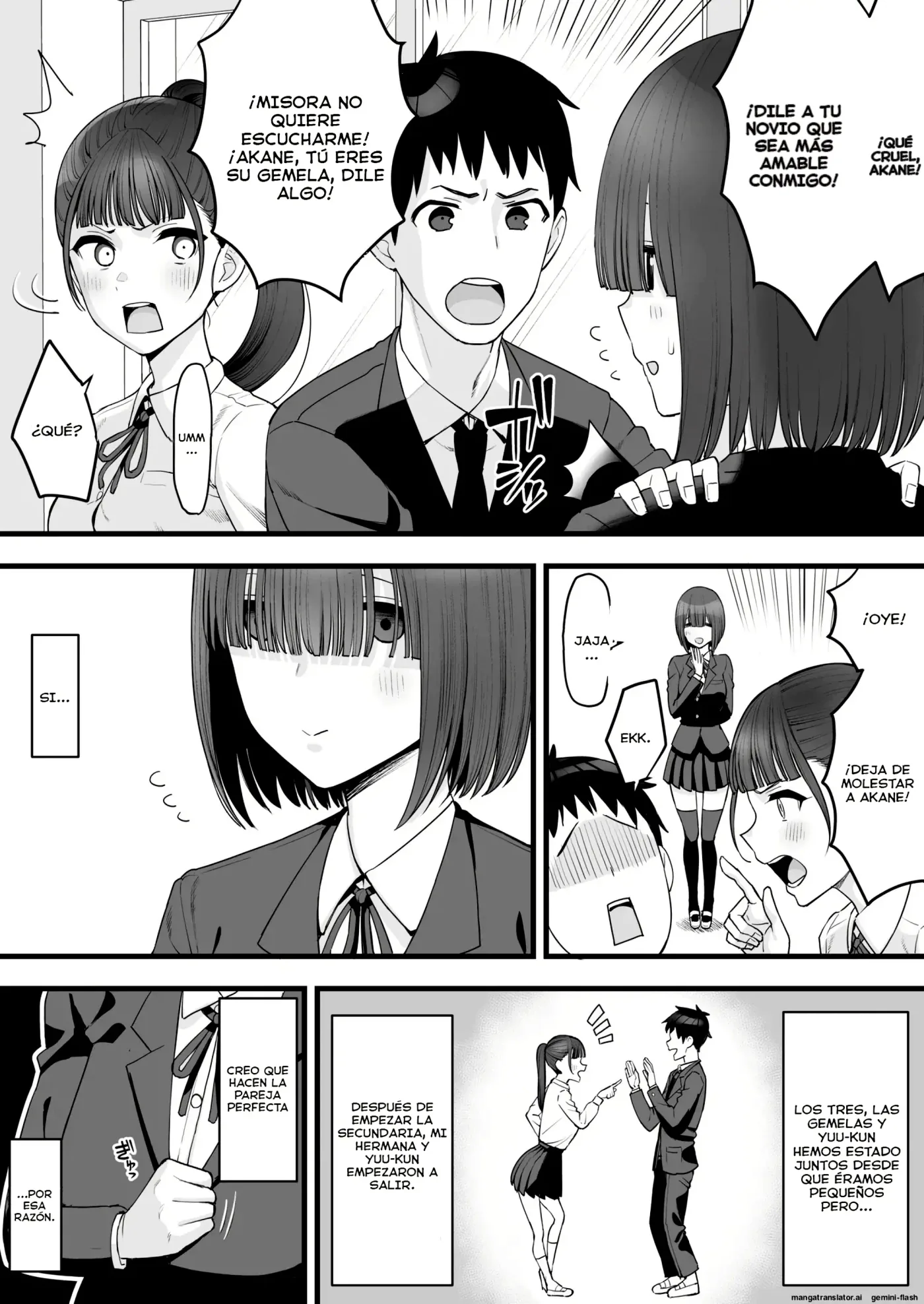 Osananajimi no Futago wa Hoka no Otoko no Onaho ni Naru 1-3|Mis Amigas Gemelas de la Infancia se Convierten en los Juguetes Sexuales de Otro Hombre 1-3 capítulo 1 página 4