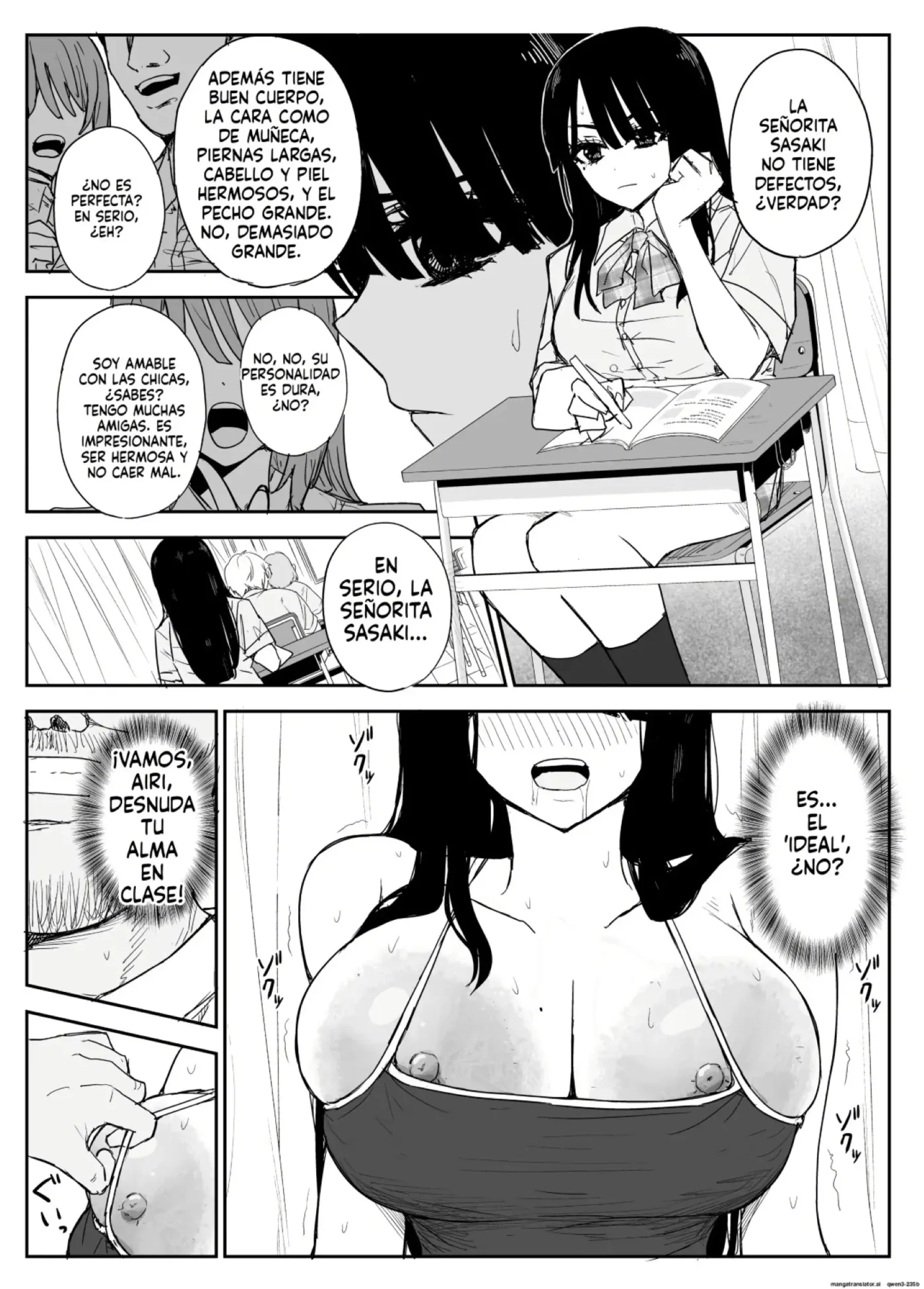 Oshiego Kiss Hame Nikki ~Deka Chichi Deka Nyuurin "Oshiego" to Berochuu Daekki Koukan Sex~｜Diario de Fesos Forzados con mi Alumna ~Sexo de intercambio de Saliva y Besos Franceses con una "Alumna" con Tetas y Areolas Enormes~ capítulo 1 página 37
