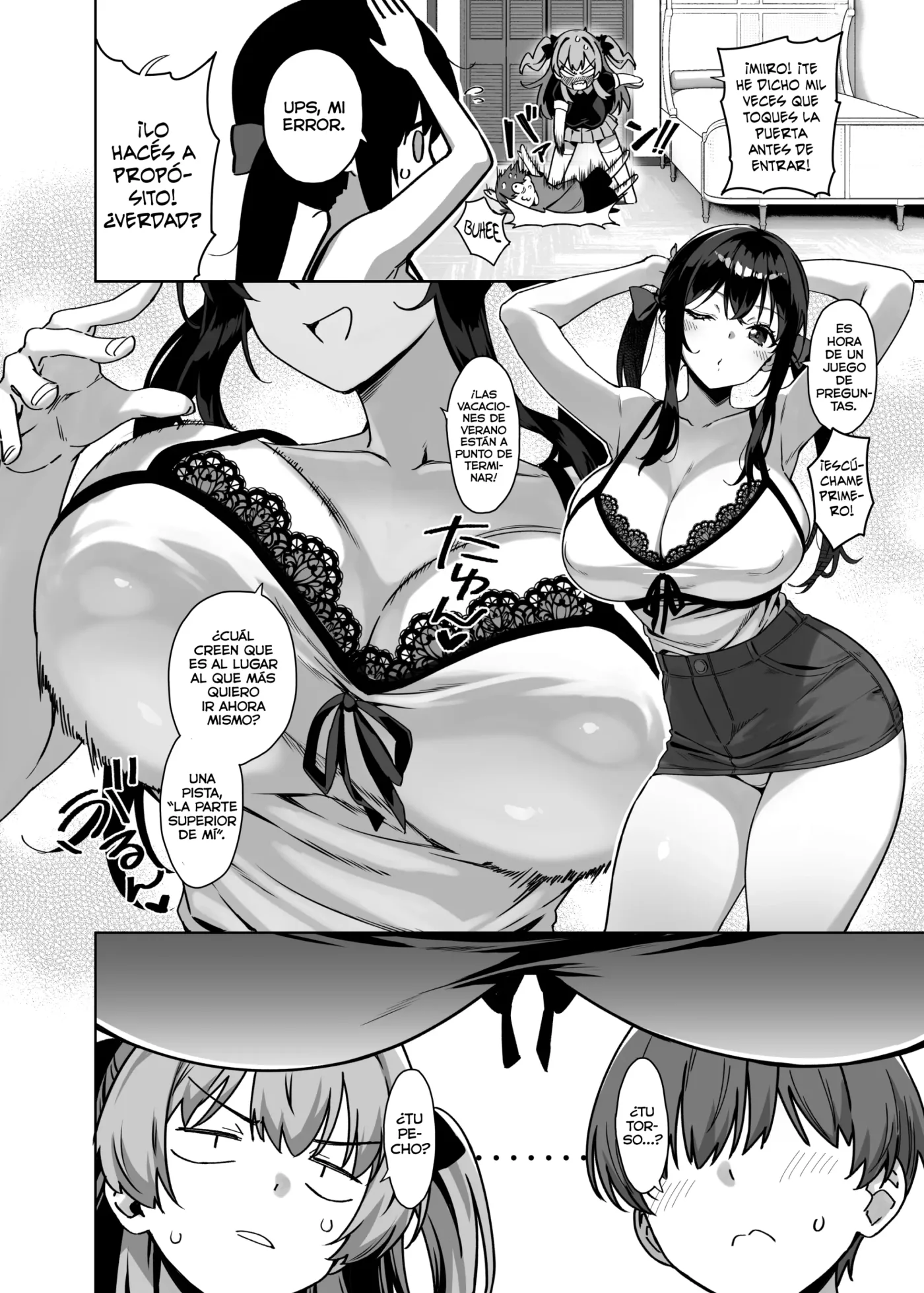 Natsu to Inaka to Yuuwaku shite kuru Dekkai Oshiego 4 + C108 Omake capítulo 1 página 6