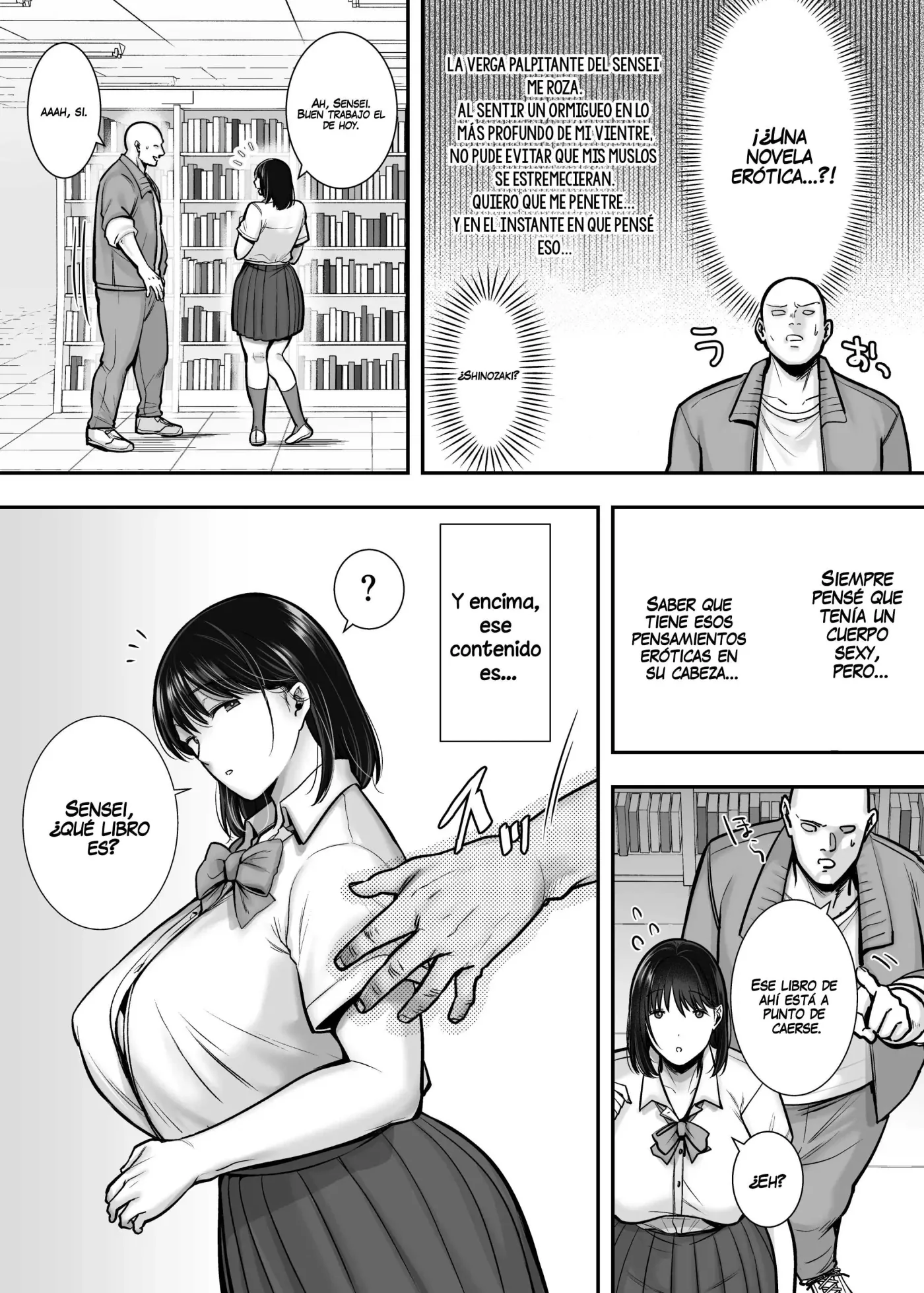 Kakure Kyonyuu no Bungaku Shoujo Toshoshitsu no Haitoku Jugyou | La chica literaria con sus pechos ocultos: lecciones inmorales en la biblioteca capítulo 1 página 4