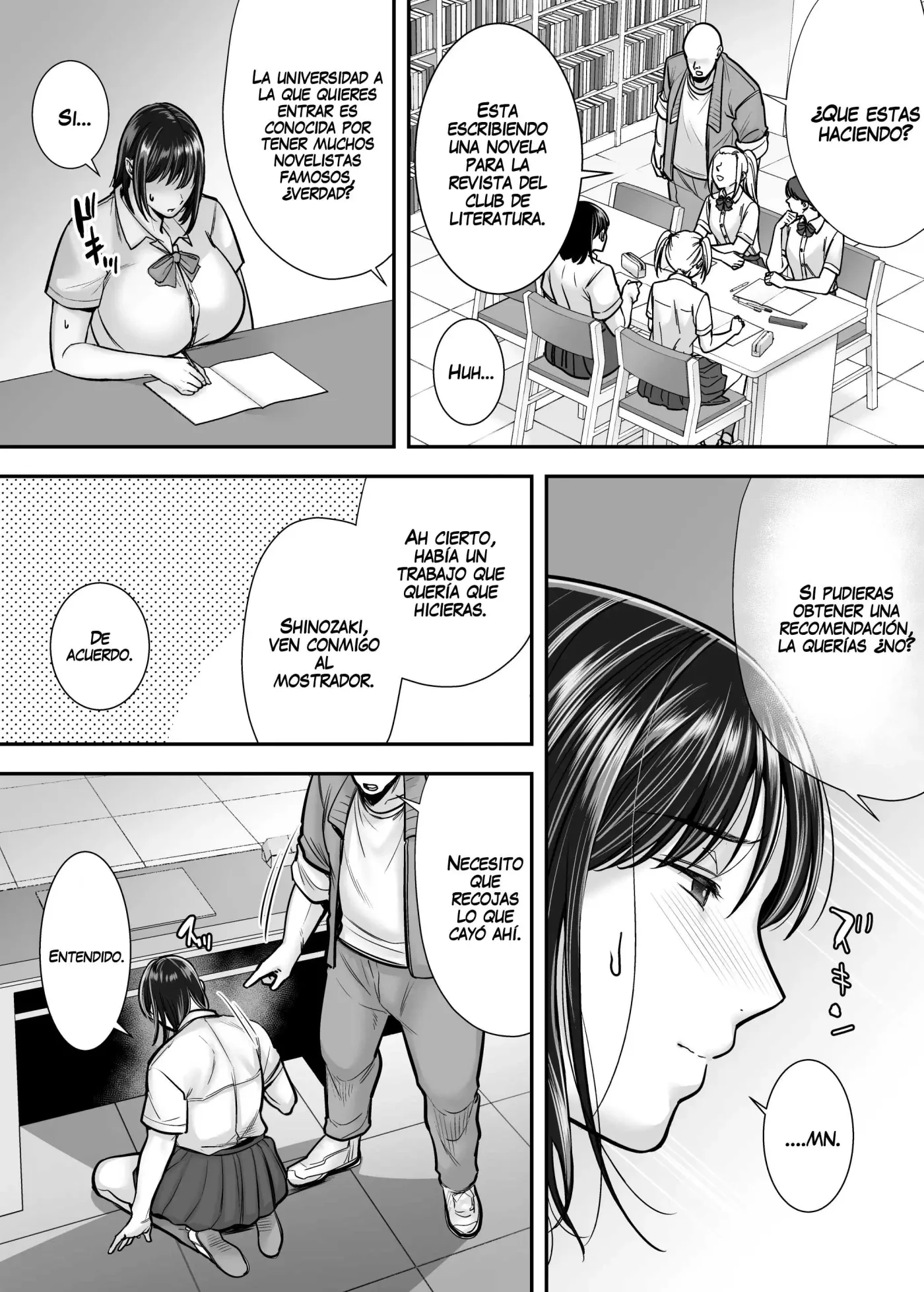 Kakure Kyonyuu no Bungaku Shoujo Toshoshitsu no Haitoku Jugyou | La chica literaria con sus pechos ocultos: lecciones inmorales en la biblioteca capítulo 1 página 14
