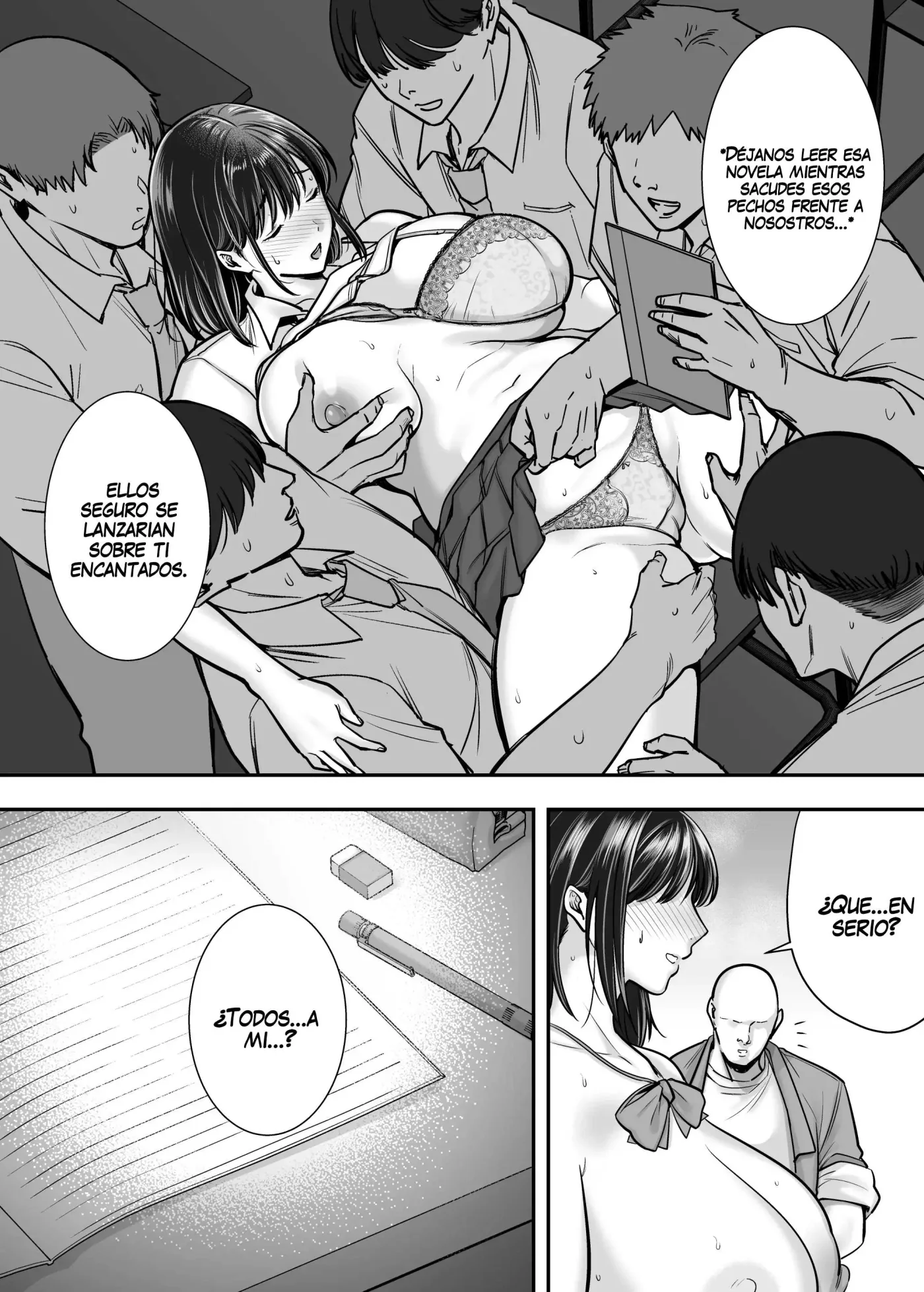 Kakure Kyonyuu no Bungaku Shoujo Toshoshitsu no Haitoku Jugyou | La chica literaria con sus pechos ocultos: lecciones inmorales en la biblioteca capítulo 1 página 34