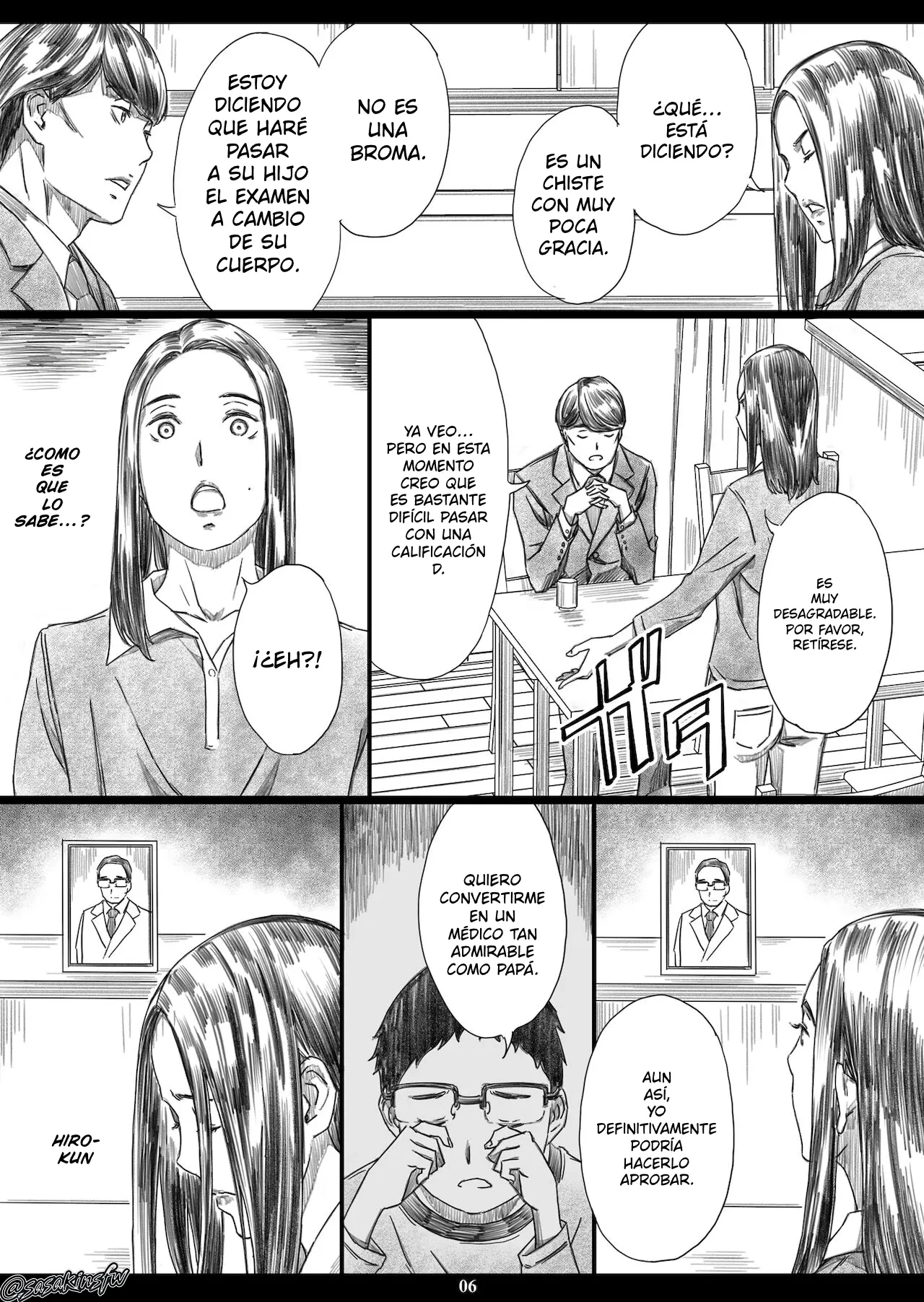 Musuko no Mae de Dosukebe Kyouiku Sareta Ojuken Mama | Madre que ayudaba a su hijo a prepararse para los exámenes, es sometida a una educación obscena frente a él capítulo 1 página 5