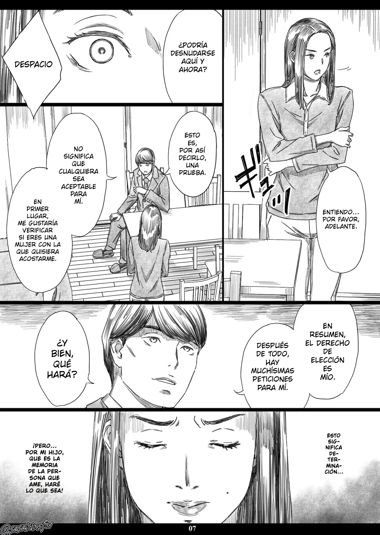 Musuko no Mae de Dosukebe Kyouiku Sareta Ojuken Mama | Madre que ayudaba a su hijo a prepararse para los exámenes, es sometida a una educación obscena frente a él capítulo 1 página 6