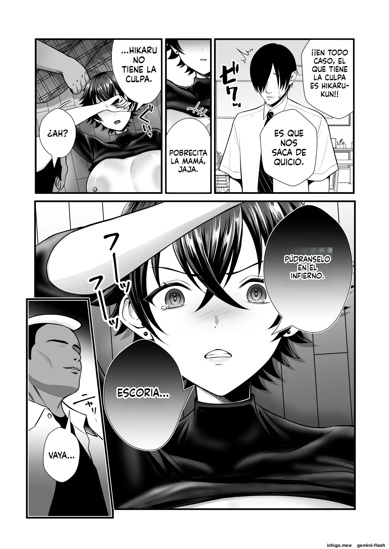 12-Nenkan Chinpo Tachishiteta Shin Mama ga Musuko no Doukyuusei ni Netorare (Spanish) MTL capítulo 1 página 18