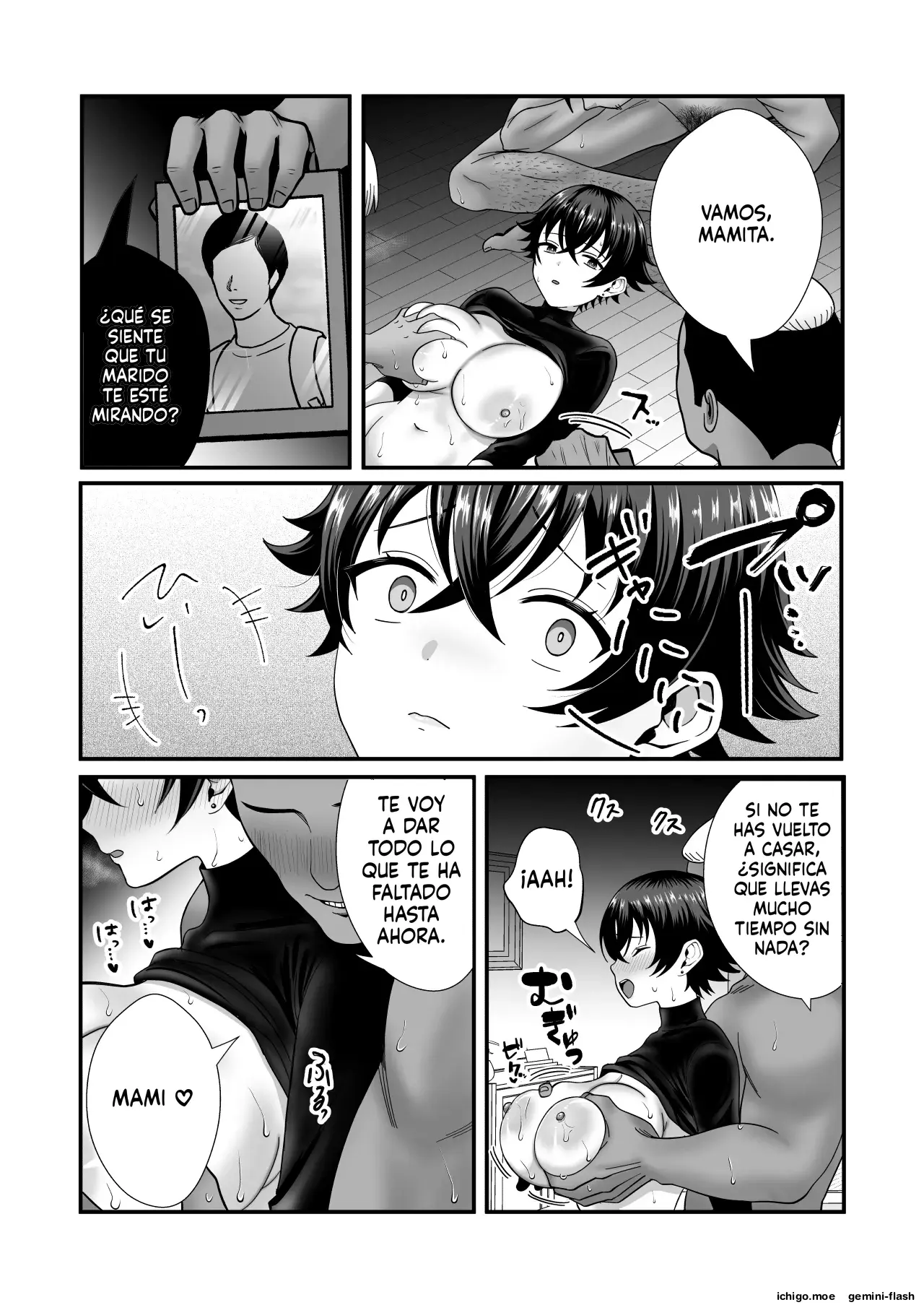 12-Nenkan Chinpo Tachishiteta Shin Mama ga Musuko no Doukyuusei ni Netorare (Spanish) MTL capítulo 1 página 28