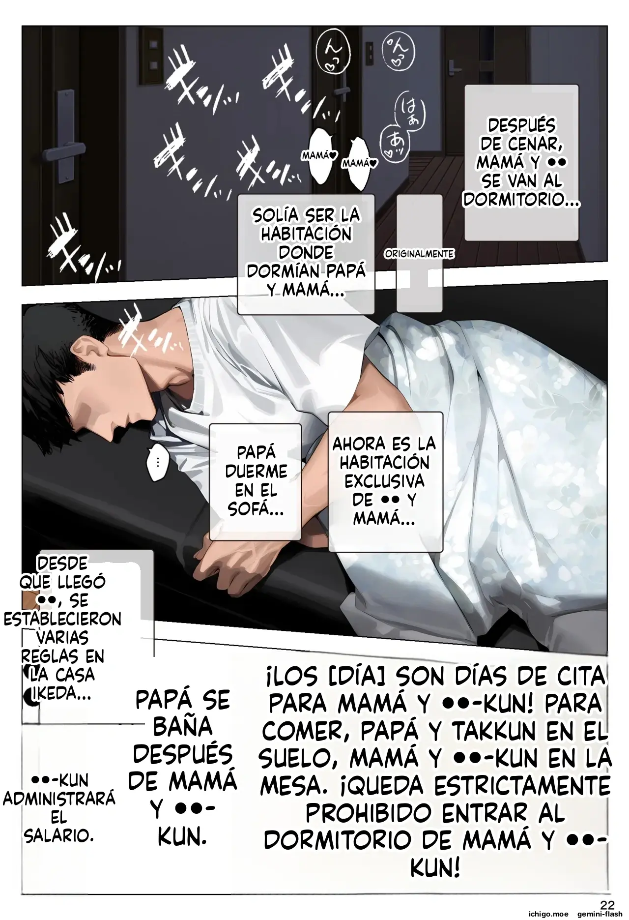 Aka-chan Umarenaoshi Appli de Tensei Restart! Kyonyuu Mama-tachi Iinari Haramase Sukihoudai 2 (Spanish) MTL capítulo 1 página 22