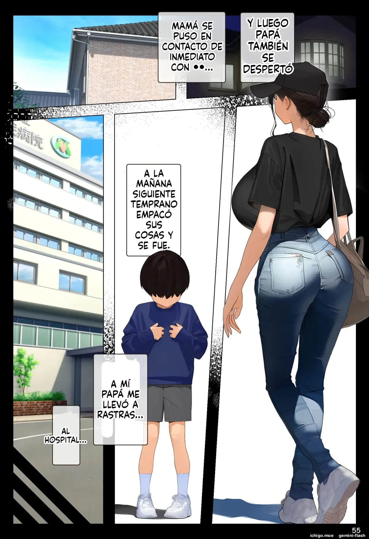 Aka-chan Umarenaoshi Appli de Tensei Restart! Kyonyuu Mama-tachi Iinari Haramase Sukihoudai 2 (Spanish) MTL capítulo 1 página 55