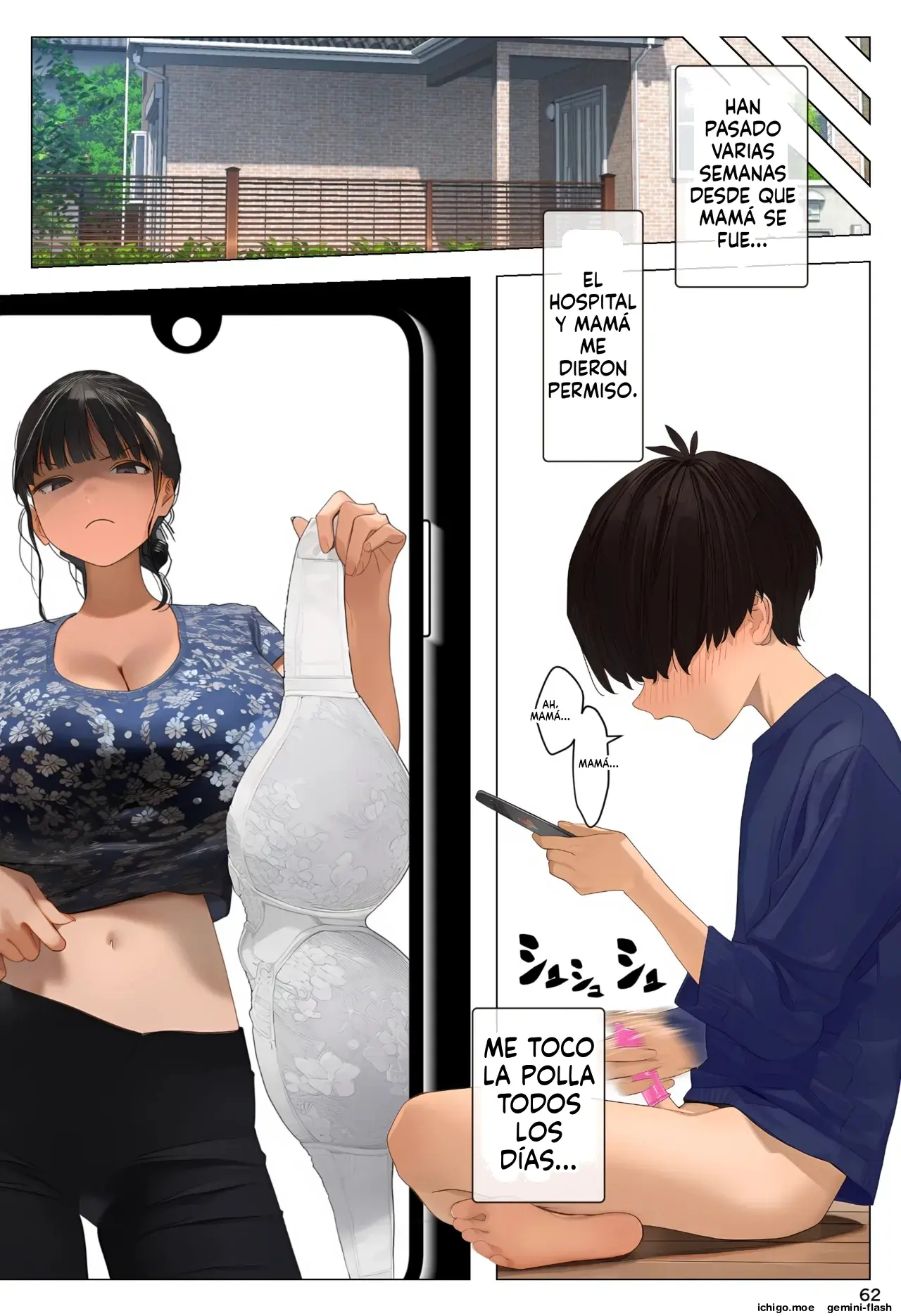 Aka-chan Umarenaoshi Appli de Tensei Restart! Kyonyuu Mama-tachi Iinari Haramase Sukihoudai 2 (Spanish) MTL capítulo 1 página 62