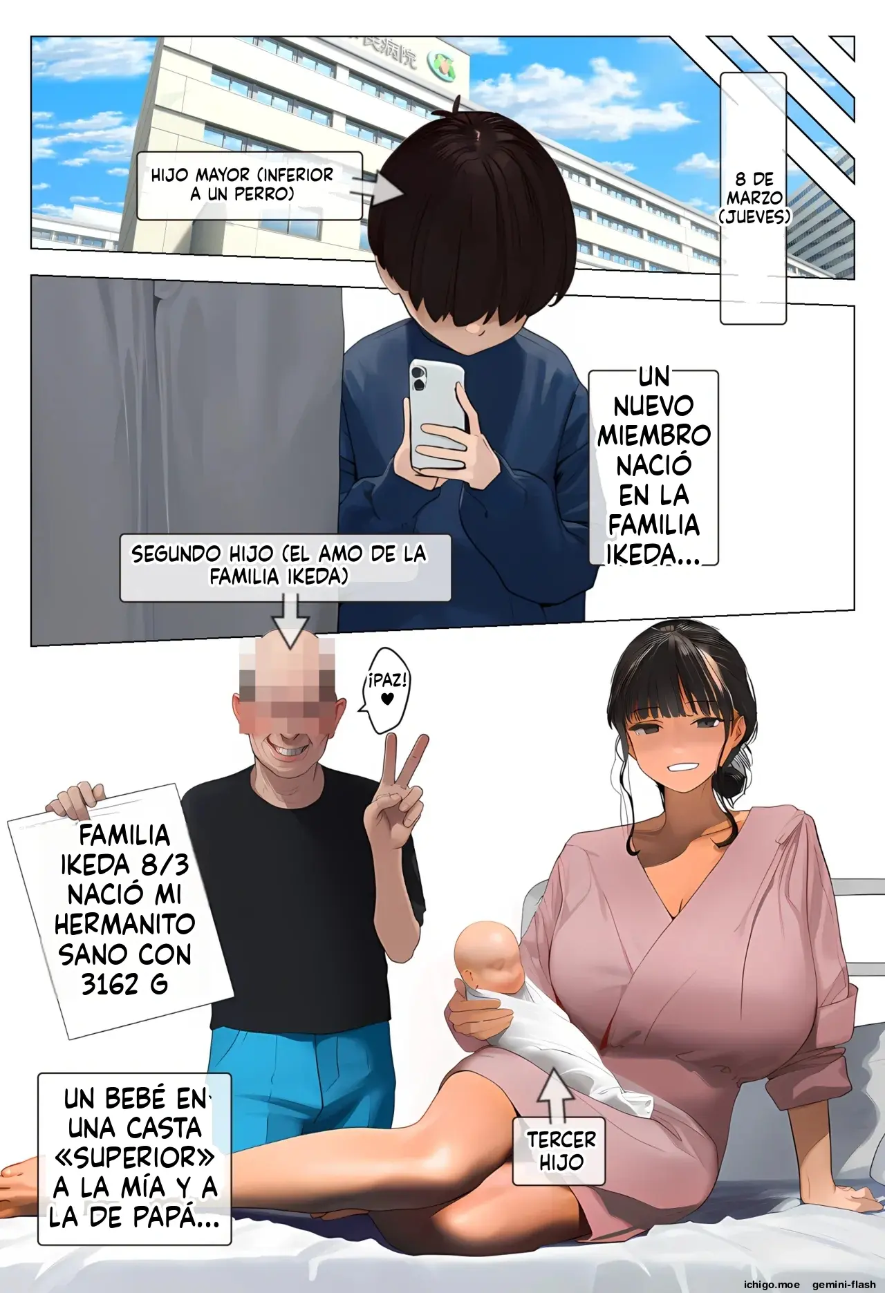 Aka-chan Umarenaoshi Appli de Tensei Restart! Kyonyuu Mama-tachi Iinari Haramase Sukihoudai 2 (Spanish) MTL capítulo 1 página 69