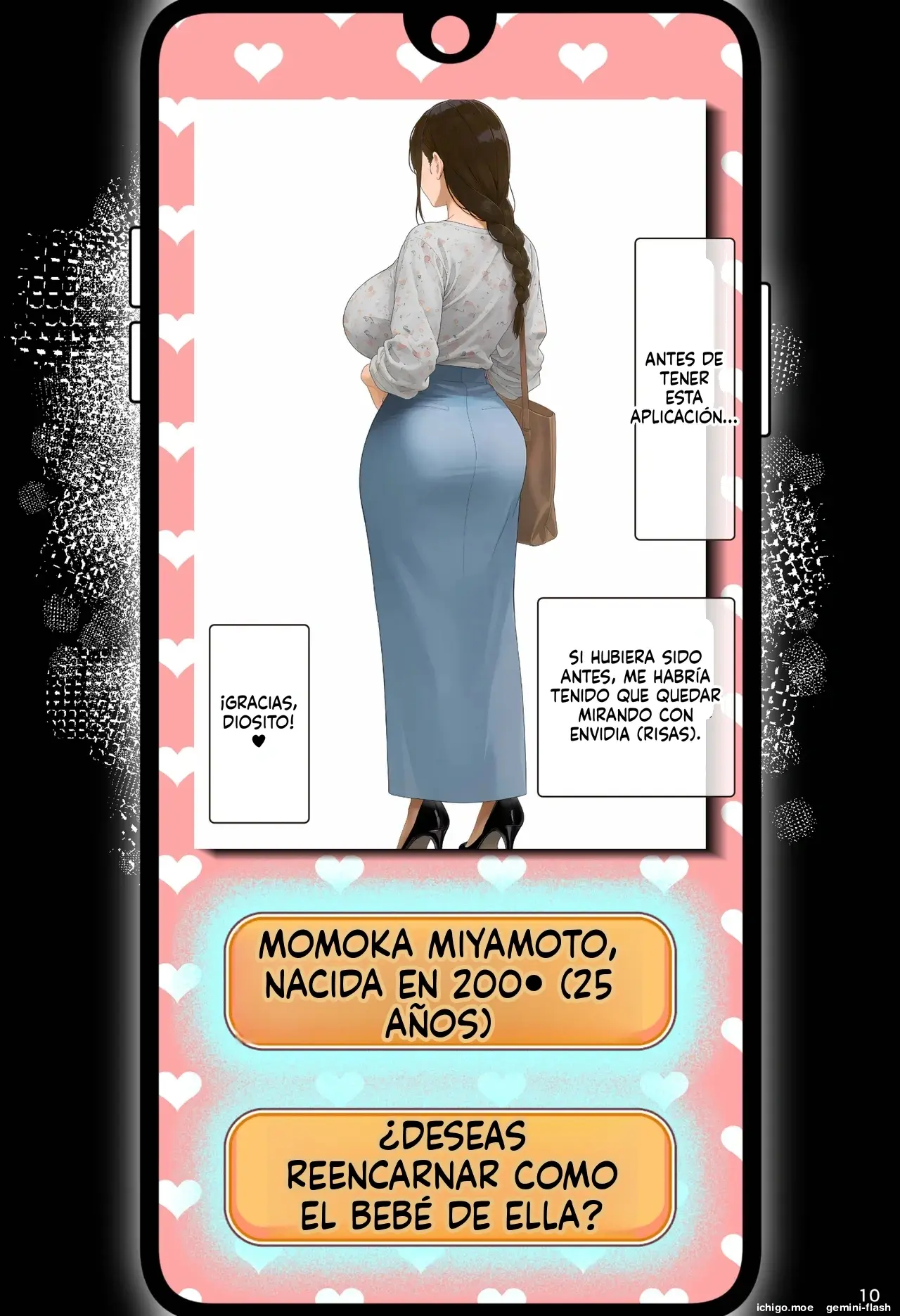 Aka-chan Umarenaoshi Appli de Tensei Restart! Kyonyuu Mama-tachi Iinari Haramase Sukihoudai 3 (Spanish) MTL capítulo 1 página 10