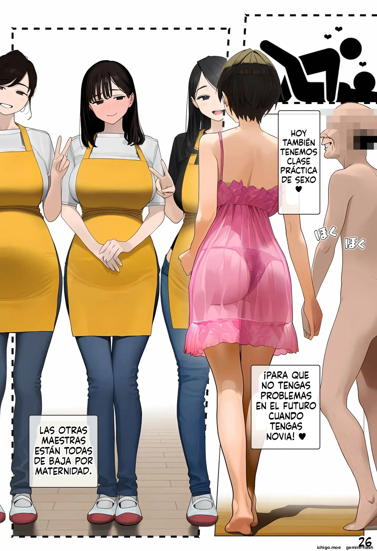 Aka-chan Umarenaoshi Appli de Tensei Restart! Kyonyuu Mama-tachi Iinari Haramase Sukihoudai 3 (Spanish) MTL capítulo 1 página 26