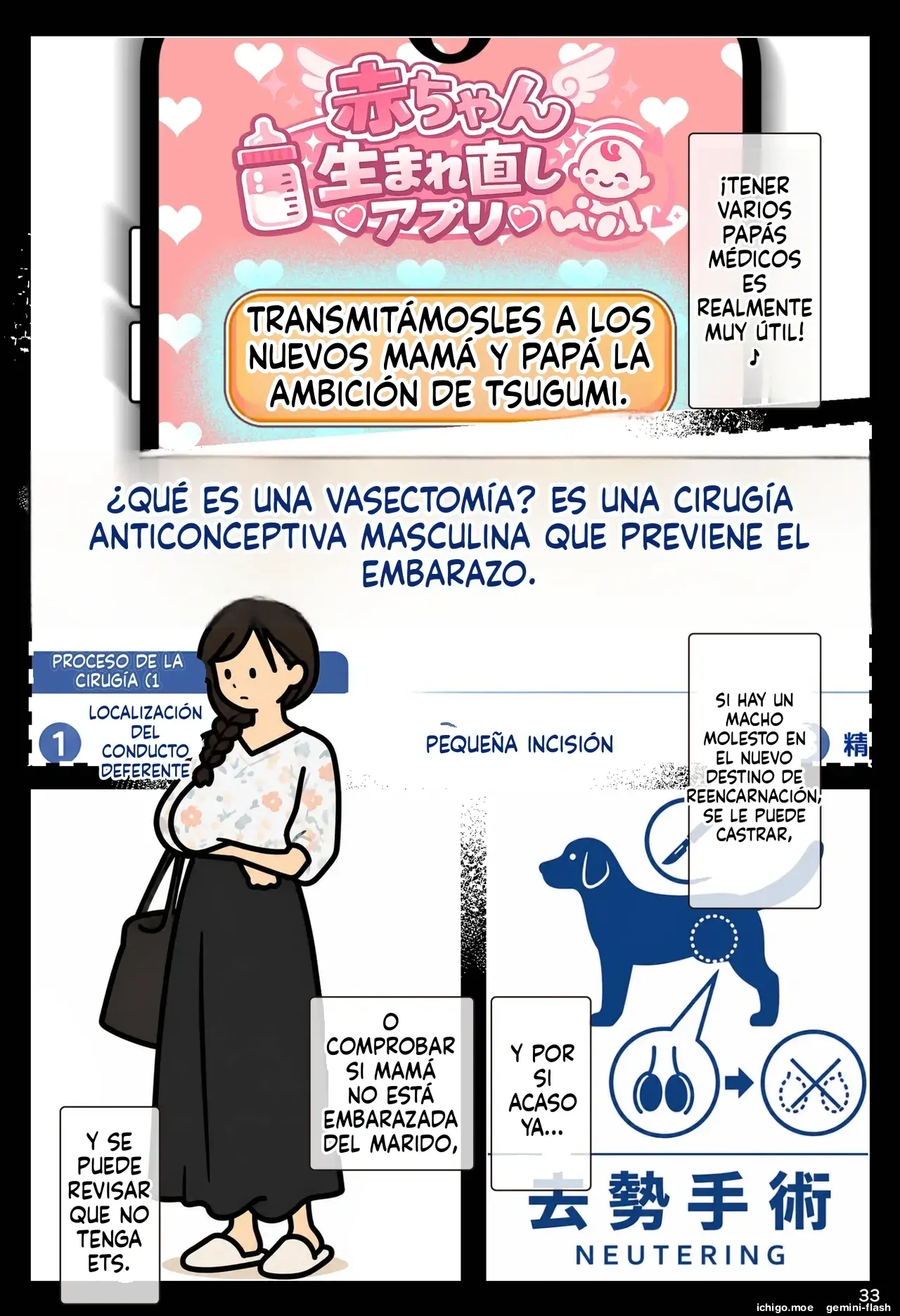 Aka-chan Umarenaoshi Appli de Tensei Restart! Kyonyuu Mama-tachi Iinari Haramase Sukihoudai 3 (Spanish) MTL capítulo 1 página 33