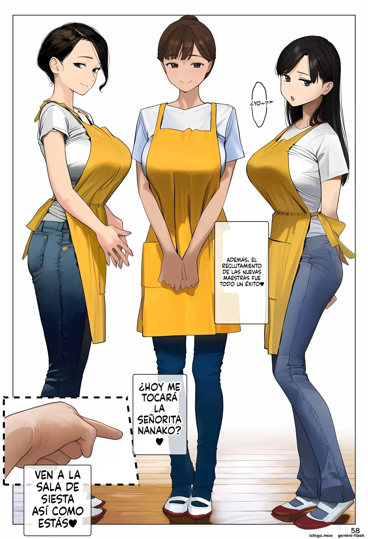 Aka-chan Umarenaoshi Appli de Tensei Restart! Kyonyuu Mama-tachi Iinari Haramase Sukihoudai 3 (Spanish) MTL capítulo 1 página 58