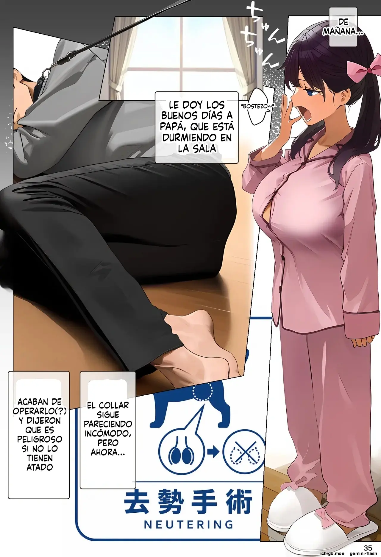 Aka-chan Umarenaoshi Appli de Tensei Restart! Kyonyuu Mama-tachi Iinari Haramase Sukihoudai 4 (Spanish) MTL capítulo 1 página 35