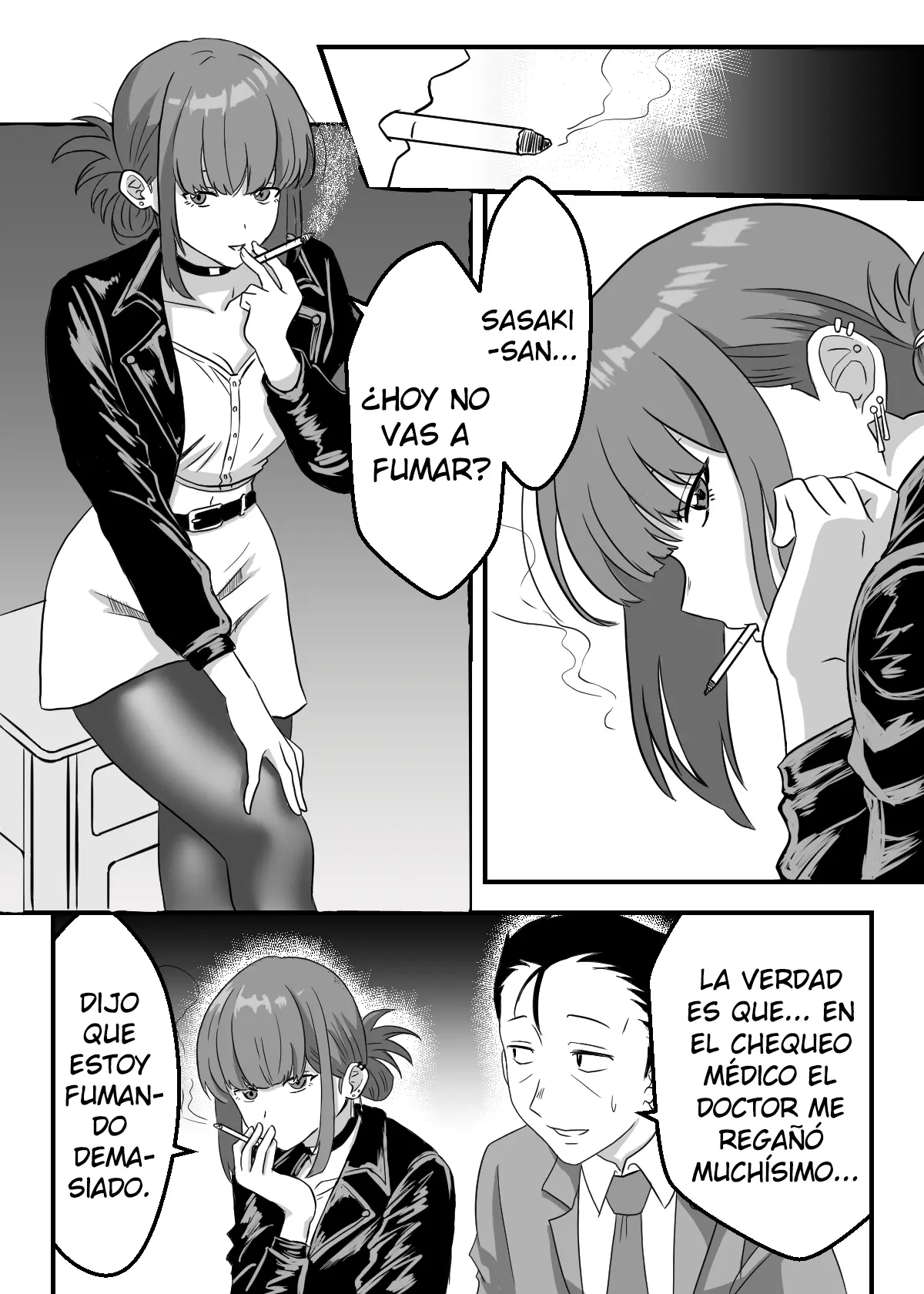 ¿Qué Están Fumando los Dos Detrás del Supermercado ~Lo que Sasaki-san y Tayama Realmente Quieren Probar~ (Super no Ura de Yani Suu Futari) Spanish capítulo 1 página 2