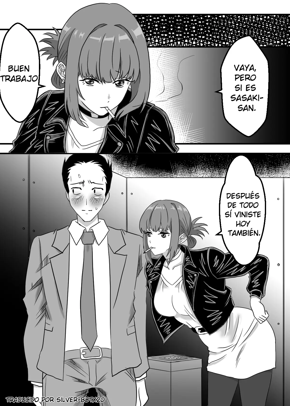¿Qué Están Fumando los Dos Detrás del Supermercado ~Lo que Sasaki-san y Tayama Realmente Quieren Probar~ (Super no Ura de Yani Suu Futari) Spanish capítulo 1 página 23
