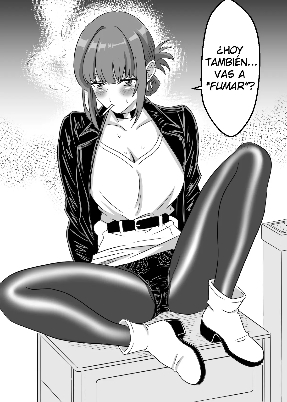 ¿Qué Están Fumando los Dos Detrás del Supermercado ~Lo que Sasaki-san y Tayama Realmente Quieren Probar~ (Super no Ura de Yani Suu Futari) Spanish capítulo 1 página 24