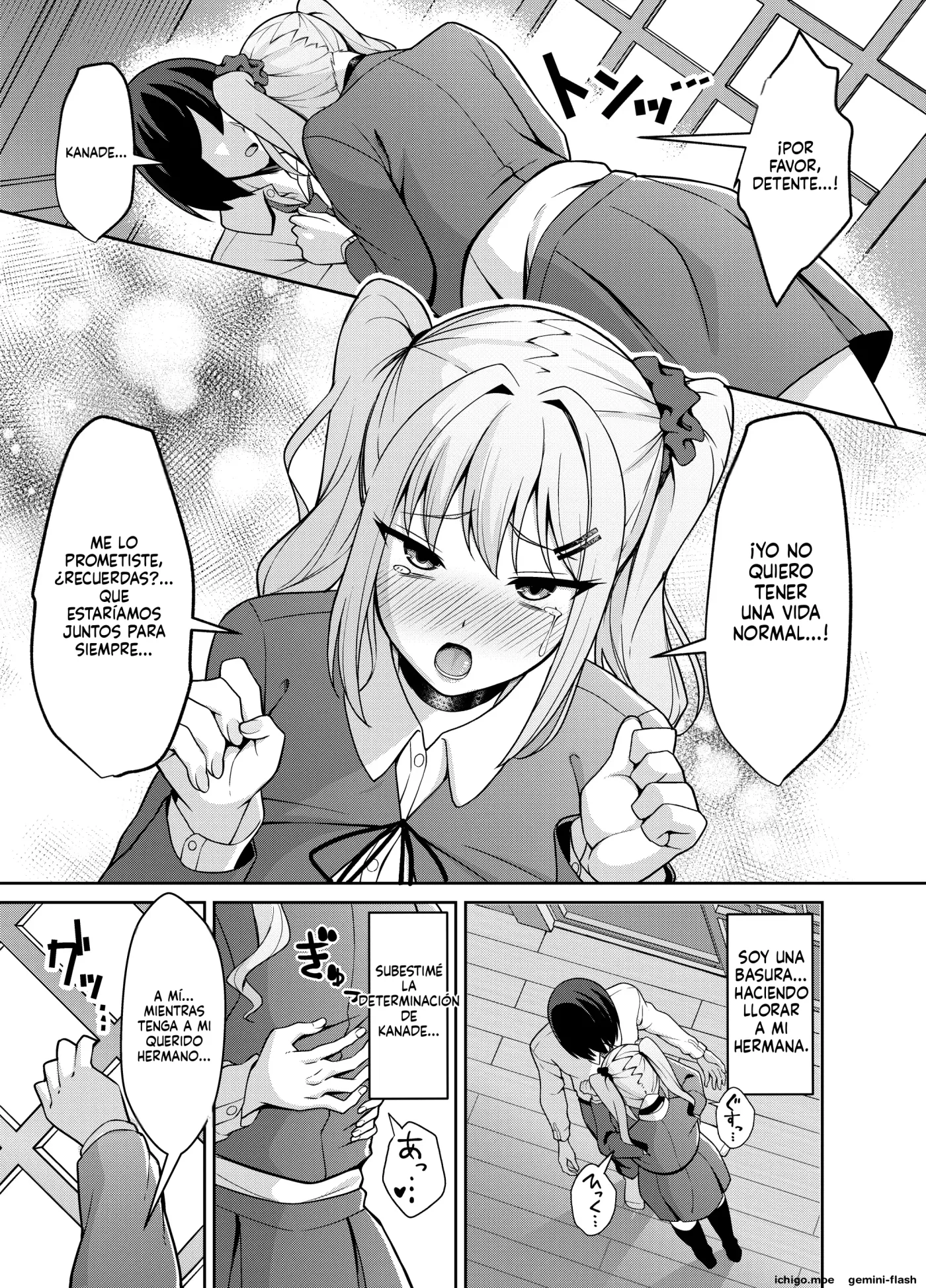 Ani Love Koushitsudo Chounyuu Imouto ni Semararete Haramasechau Hanashi (Spanish) MTL capítulo 1 página 38