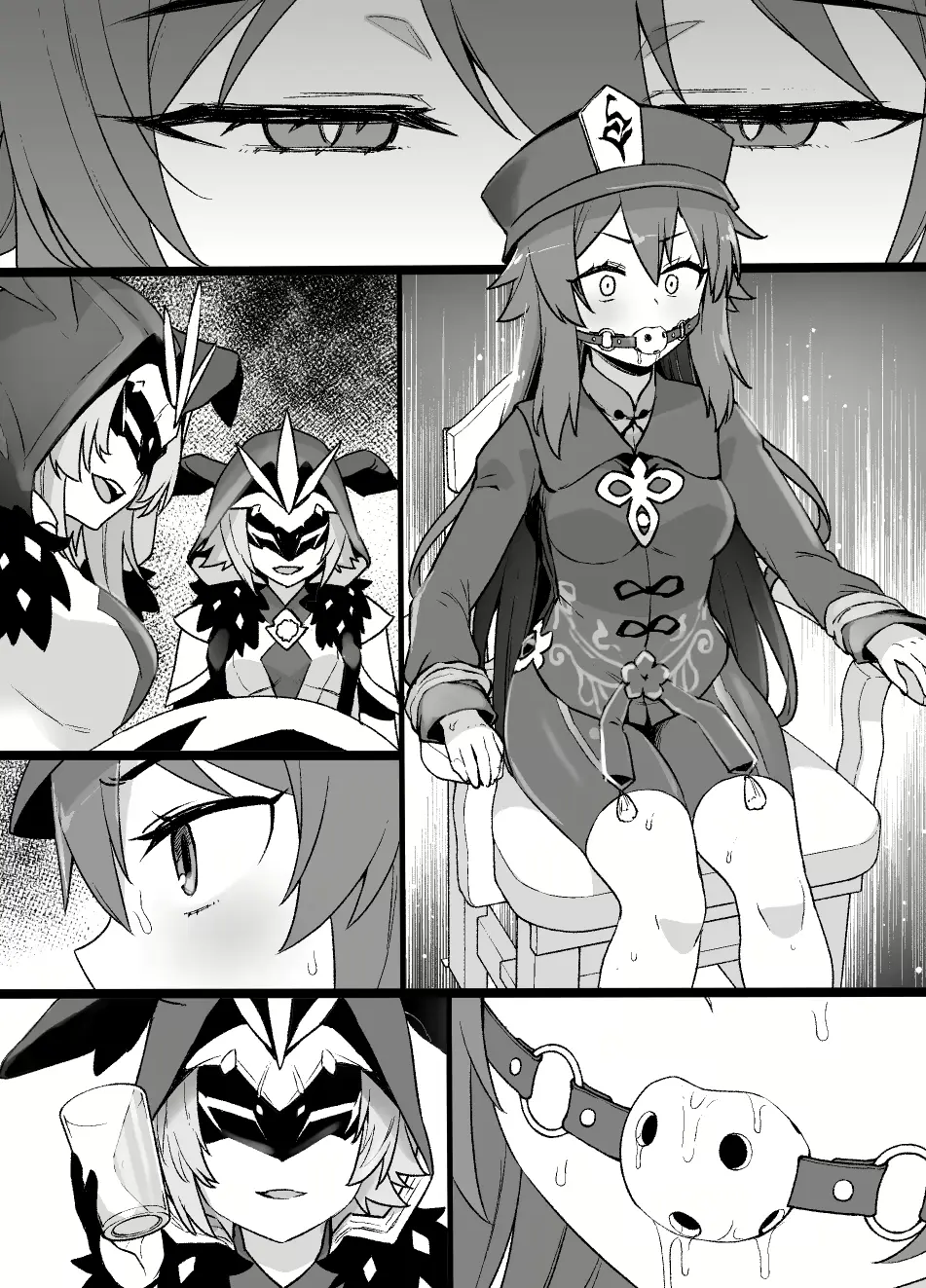 Genshin Impact Hu Tao Chikubi Zeme Manga capítulo 1 página 6