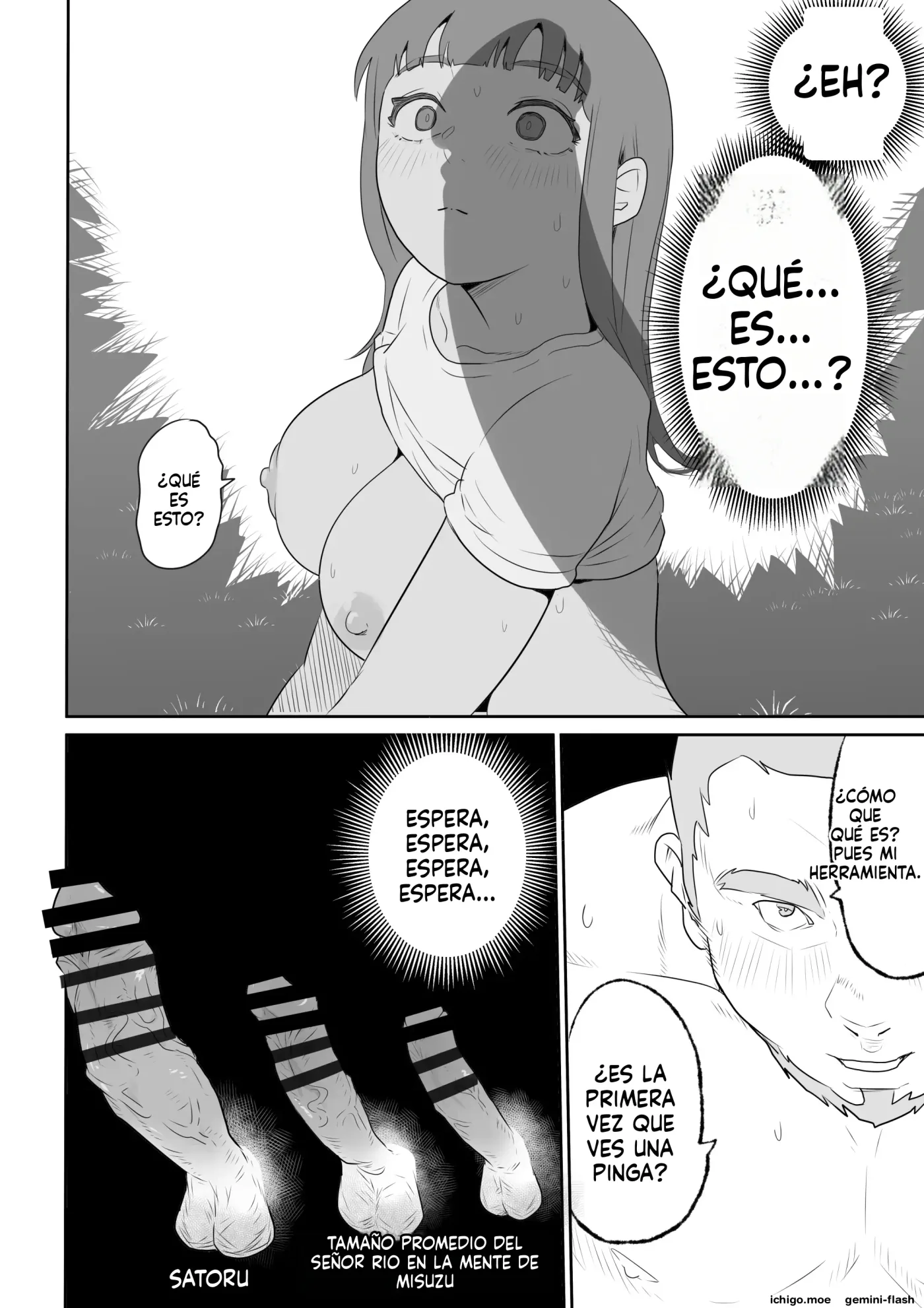 DOINAKA NTR 1 Tokai no Ojou-sama ga Inaka no Yasei Macho ni Tane Tsuke Koubi Sareru Hanashi (Spanish) MTL capítulo 1 página 35