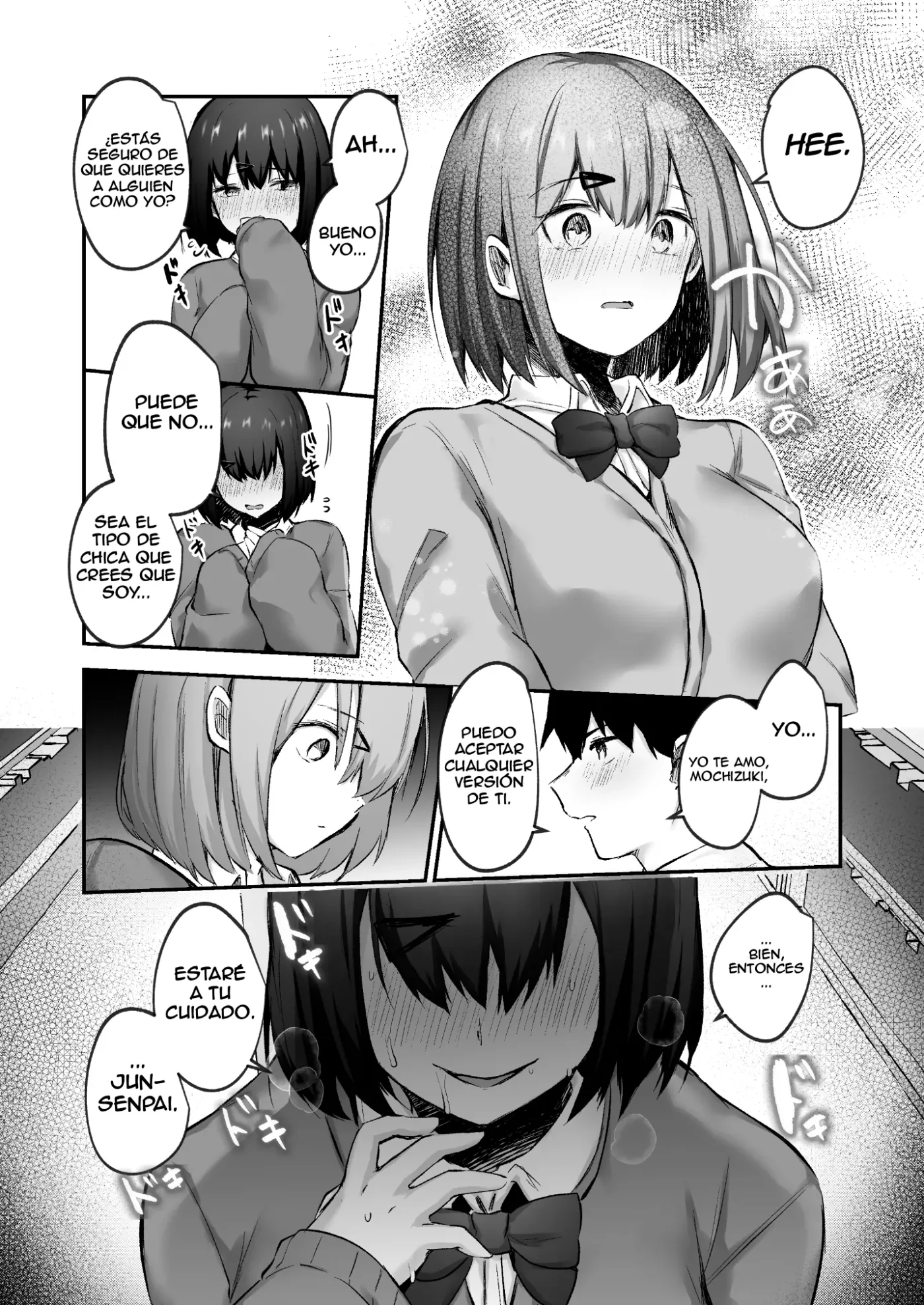 Senpai, Tabete mo Ii desu ka? -Jimi na Kouhai wa Nikushokukei Chijo datta- - Senpai, ¿me dejas devorarte? -La sencilla kouhai era en realidad una ninfómana depredadora- (decensored) capítulo 1 página 5