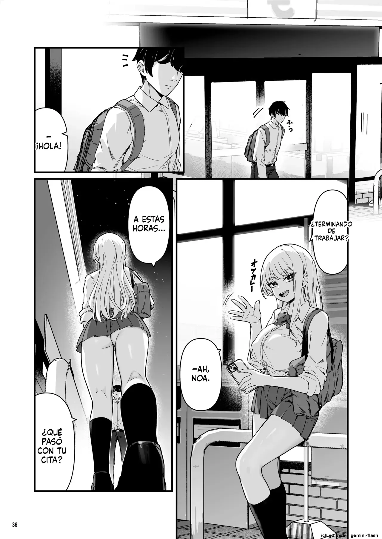 Kareshi Mochi Kyonyuu Beit Gal to Mechakucha Sex shita Hanashi 1 (Spanish) MTL capítulo 1 página 36