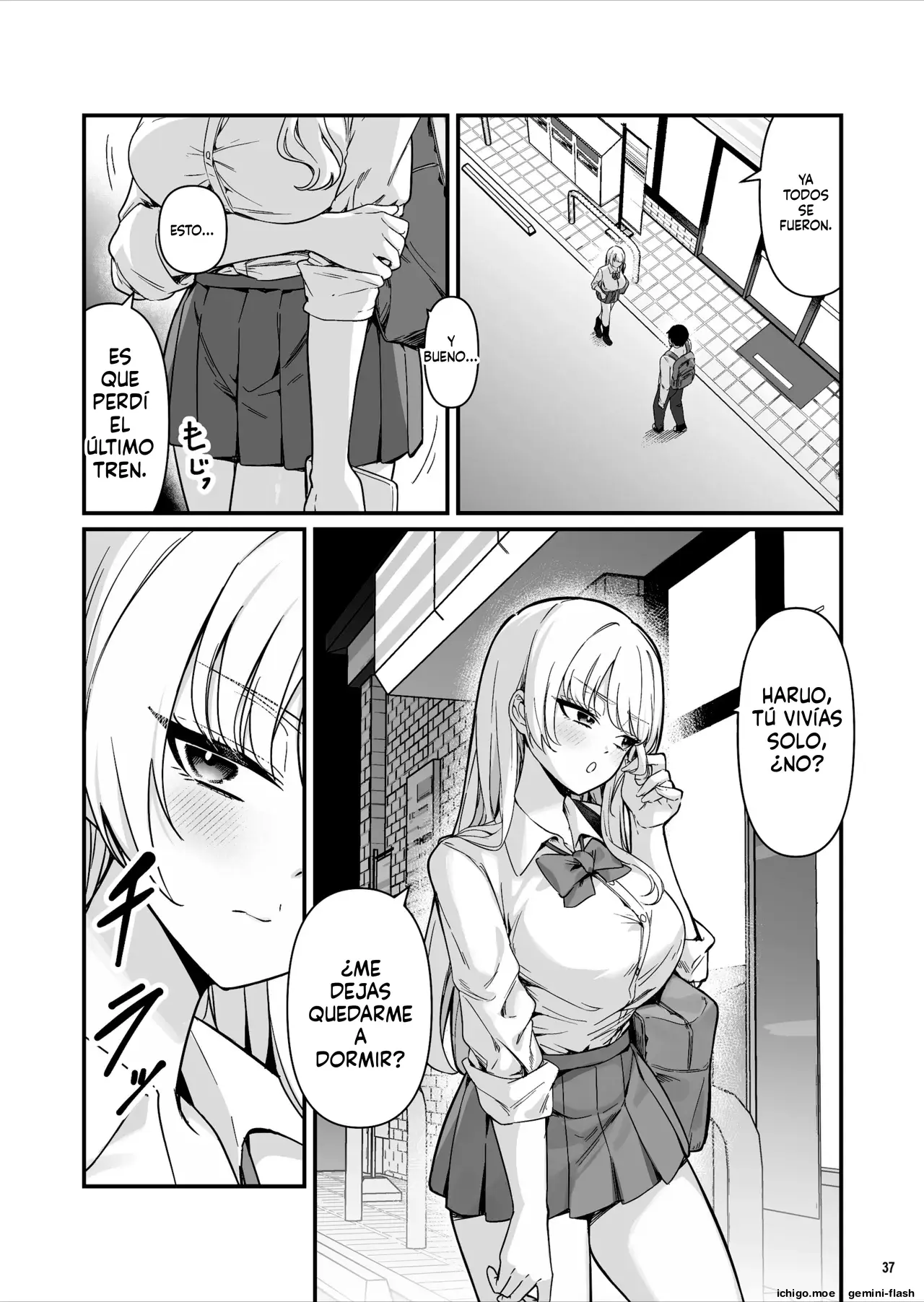 Kareshi Mochi Kyonyuu Beit Gal to Mechakucha Sex shita Hanashi 1 (Spanish) MTL capítulo 1 página 37