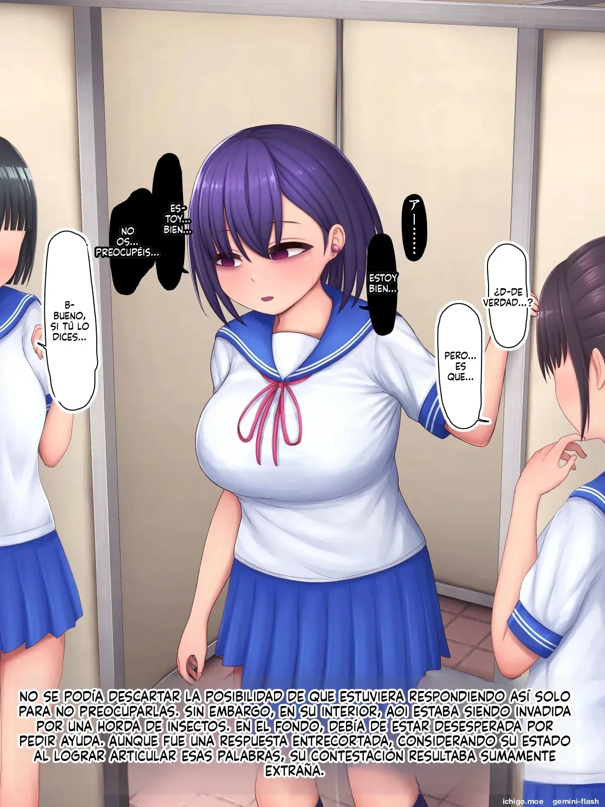Kizukanai uchi ni Mushi no Naedoko ni sarete shimau JK-chan 2 (Spanish) MTL capítulo 1 página 111