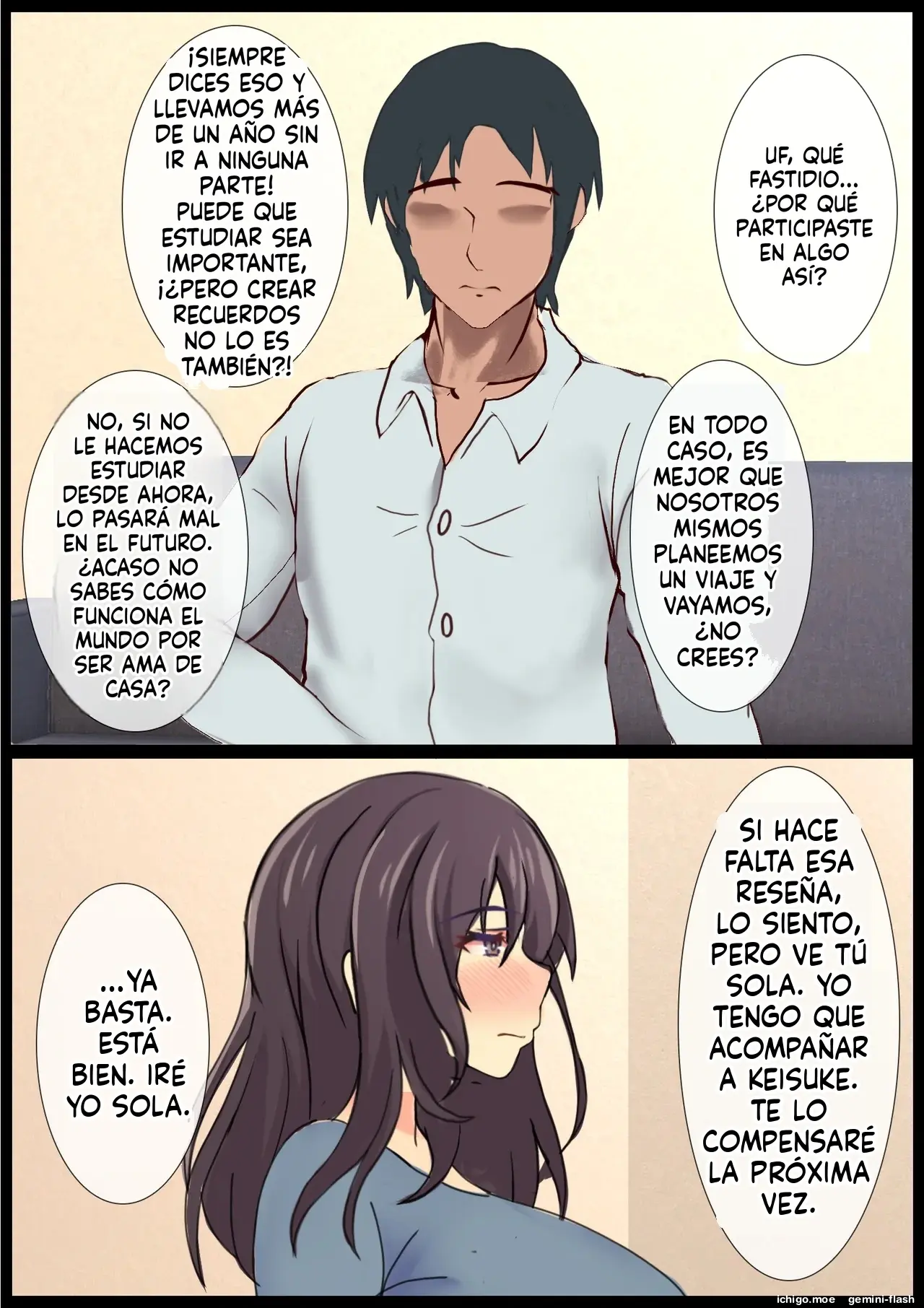 Mama no Netorare Tanetsuke Travel (Spanish) MTL capítulo 1 página 7