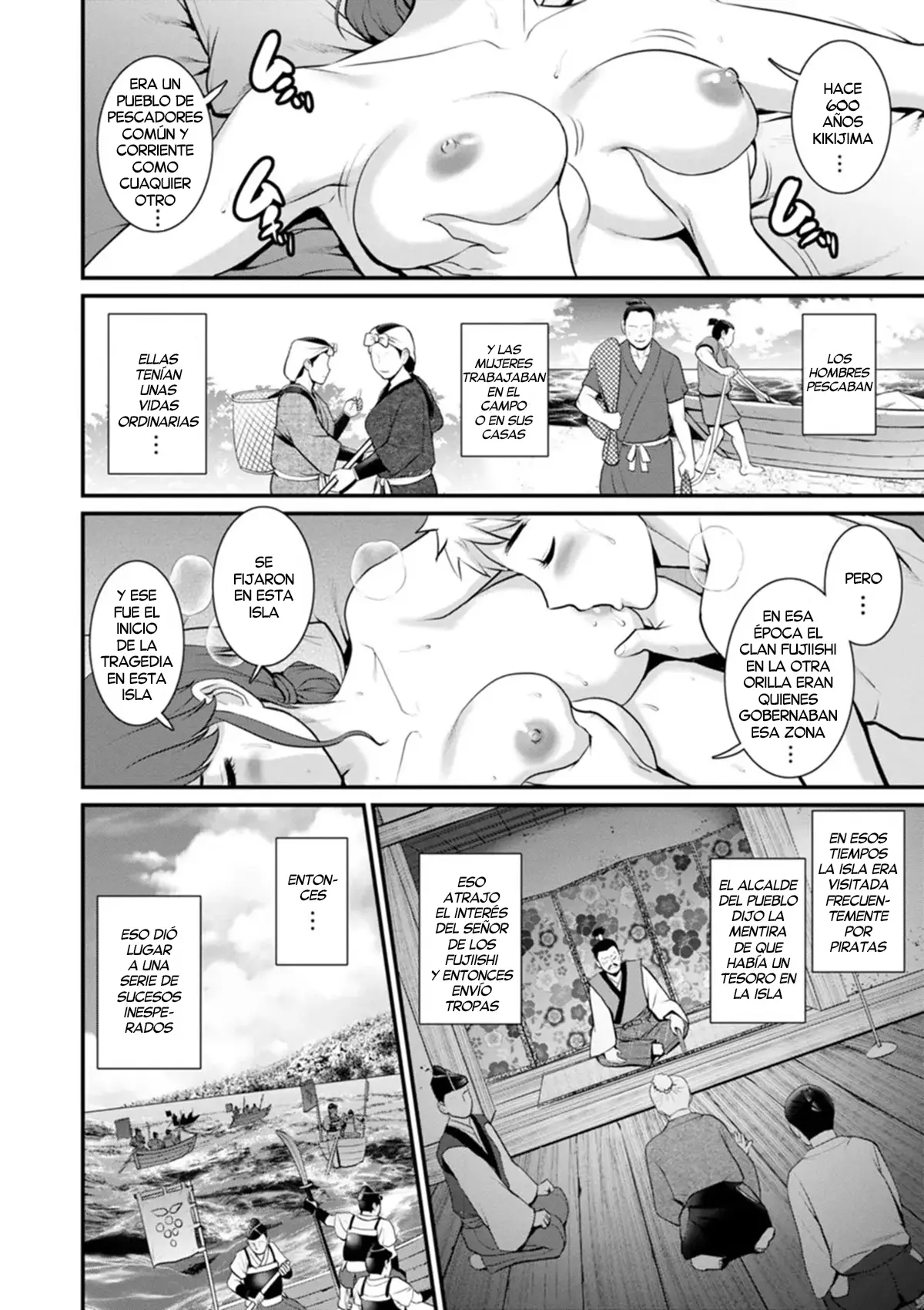 Meshibe no Nomikomi yuku Hate ni (Chap. 17) • Meshibe no Sakihokoru Shima de 2 | Una Isla donde florecen los Pistilos 2 capítulo 1 página 4