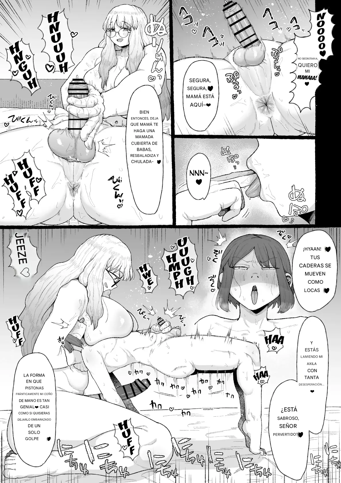 Ogya Babu Charisma Shachou no Mesu Ochi Futanari Homo Chinpo Sandwich Español capítulo 1 página 4