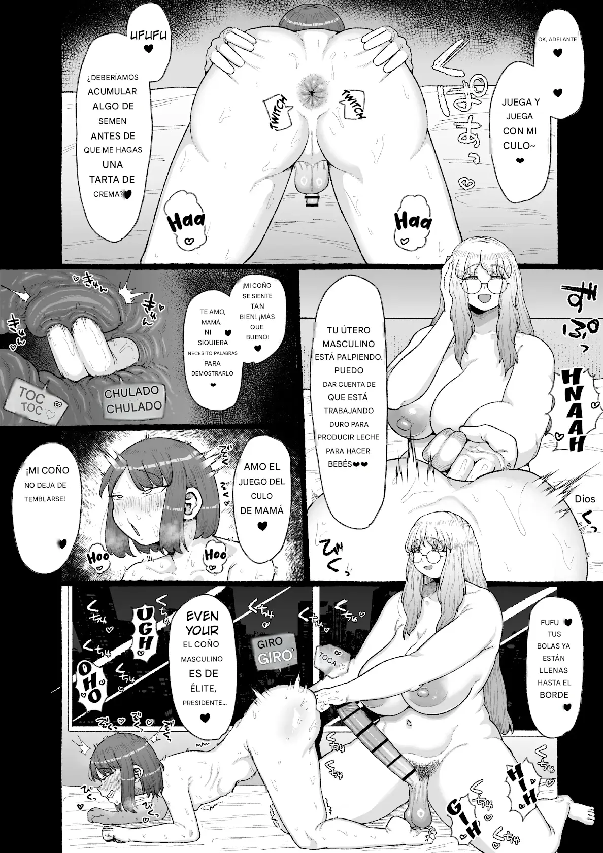 Ogya Babu Charisma Shachou no Mesu Ochi Futanari Homo Chinpo Sandwich Español capítulo 1 página 7